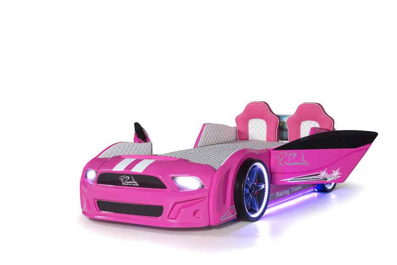 Möbel-Lux Kinderbett »Must Rider«, Kinderbett Must Rider in Pink mit Sitzen