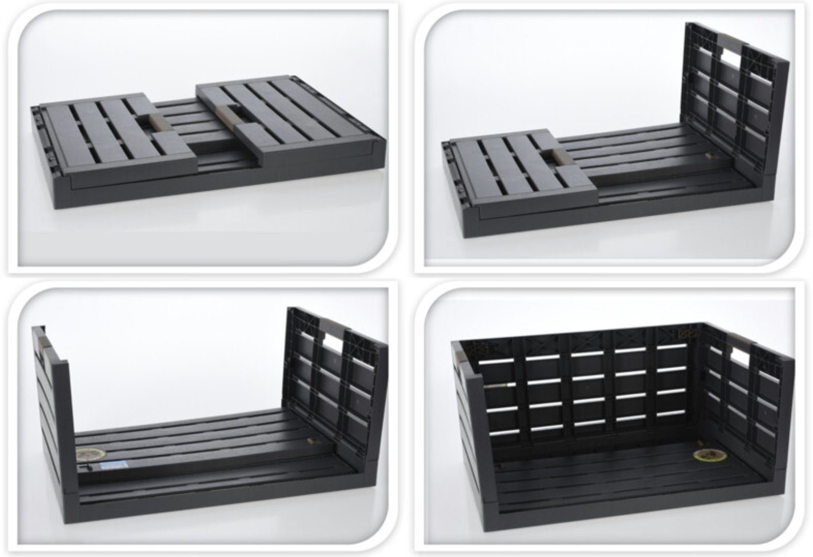 Koopman Klappbox Autobox 59x38x28 cm 60 Liter 50 KG belastbar, 60 l, Anthrazit, Kunststoff, Klappbar, stabil
