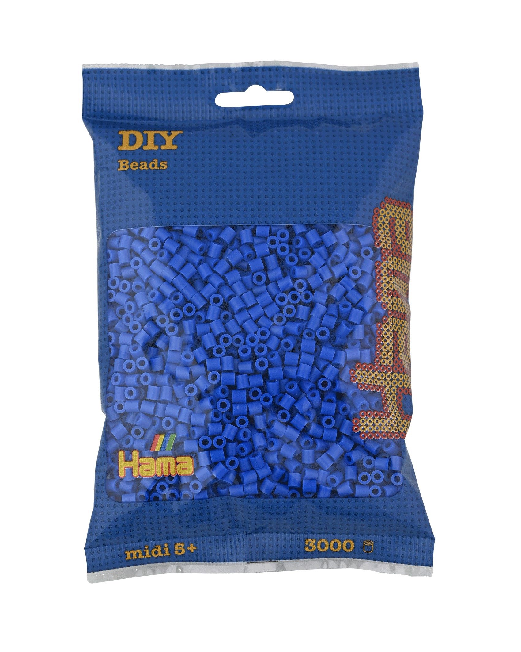 Hama Bügelperlen Hama Beutel mit 3000 Midi-Bügelperlen hellblau