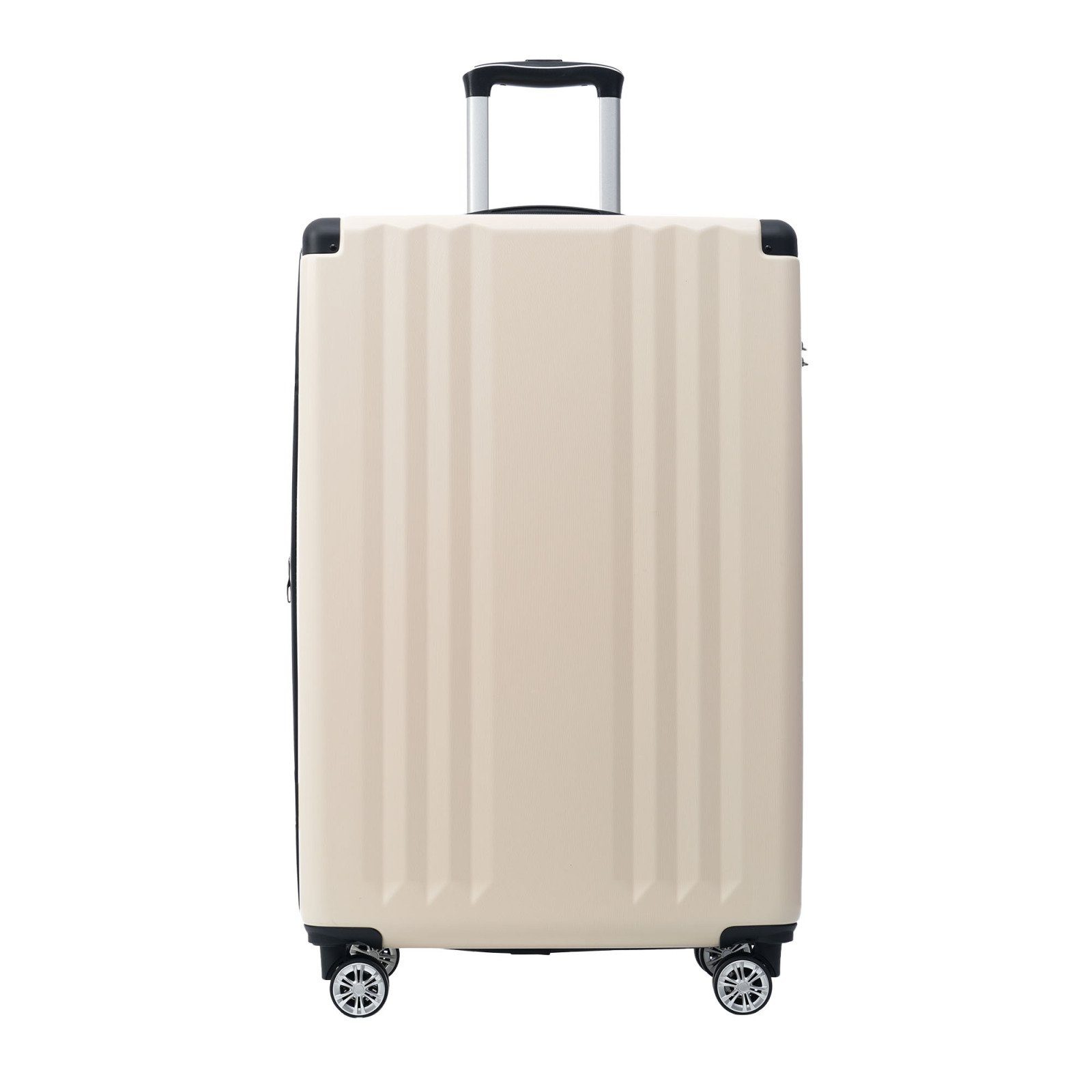 mit Hartschalen und 4 Creme 56.5x37.5x22.5cm Koffer, Handgepäck Rollkoffer, Universalrad Koffer, Rollen SEEZSSA Reisekoffer, Reisekoffer Hartschalen-Trolley TSA-Schloss