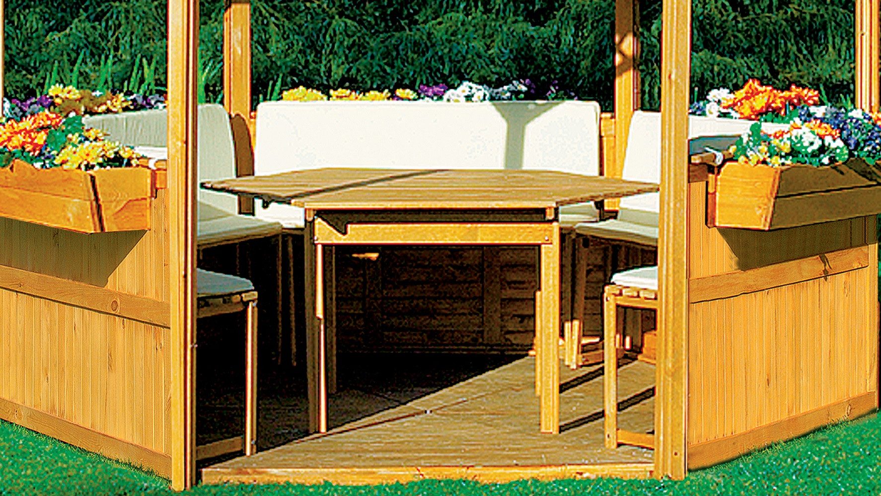 Garten Glück Polsterauflage Sitz- und Rückenauflagen "Marion", für Pavillon, beige