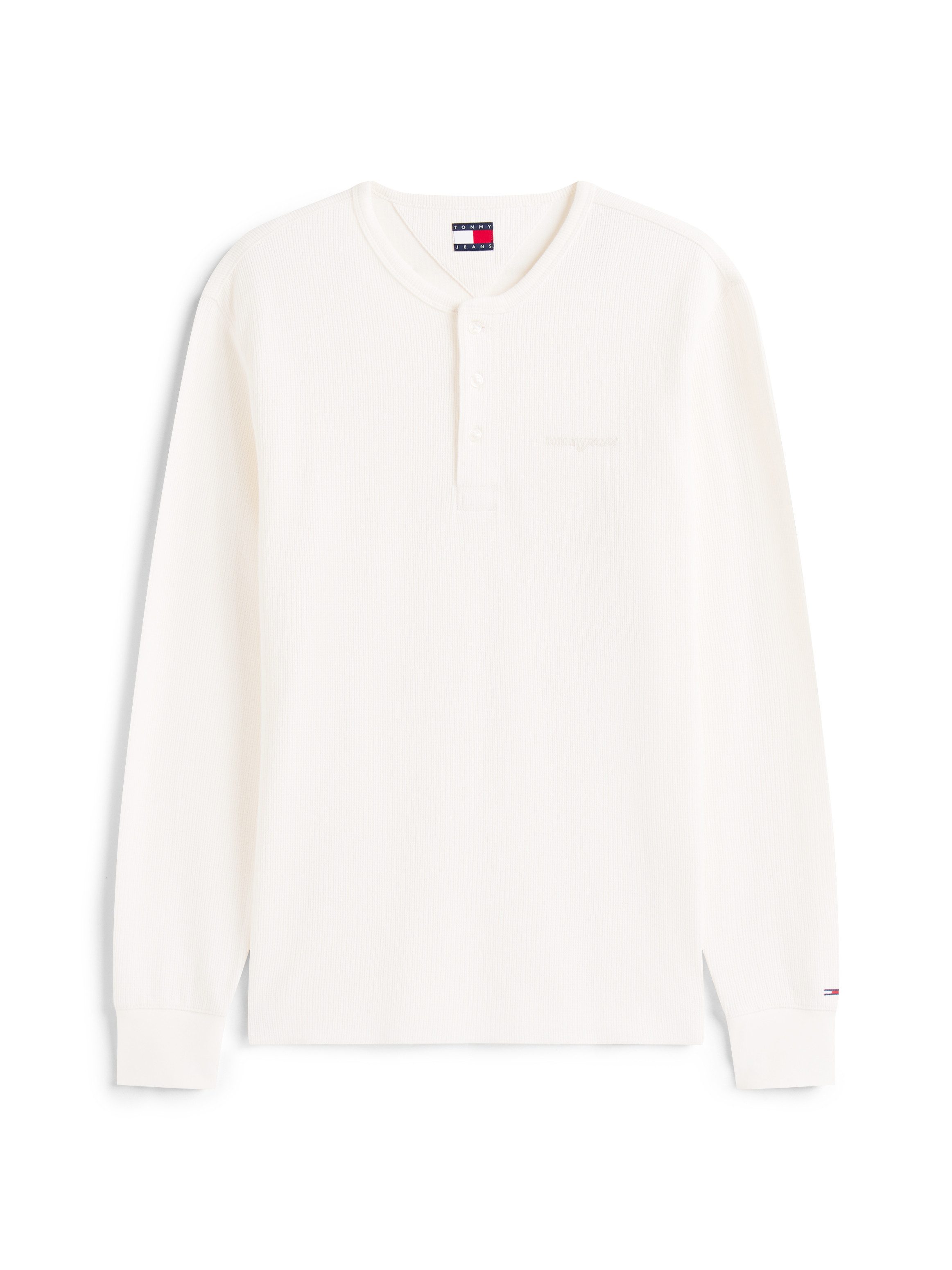 Henleyshirt TJM WAFFLE SCRIPT HENLEY