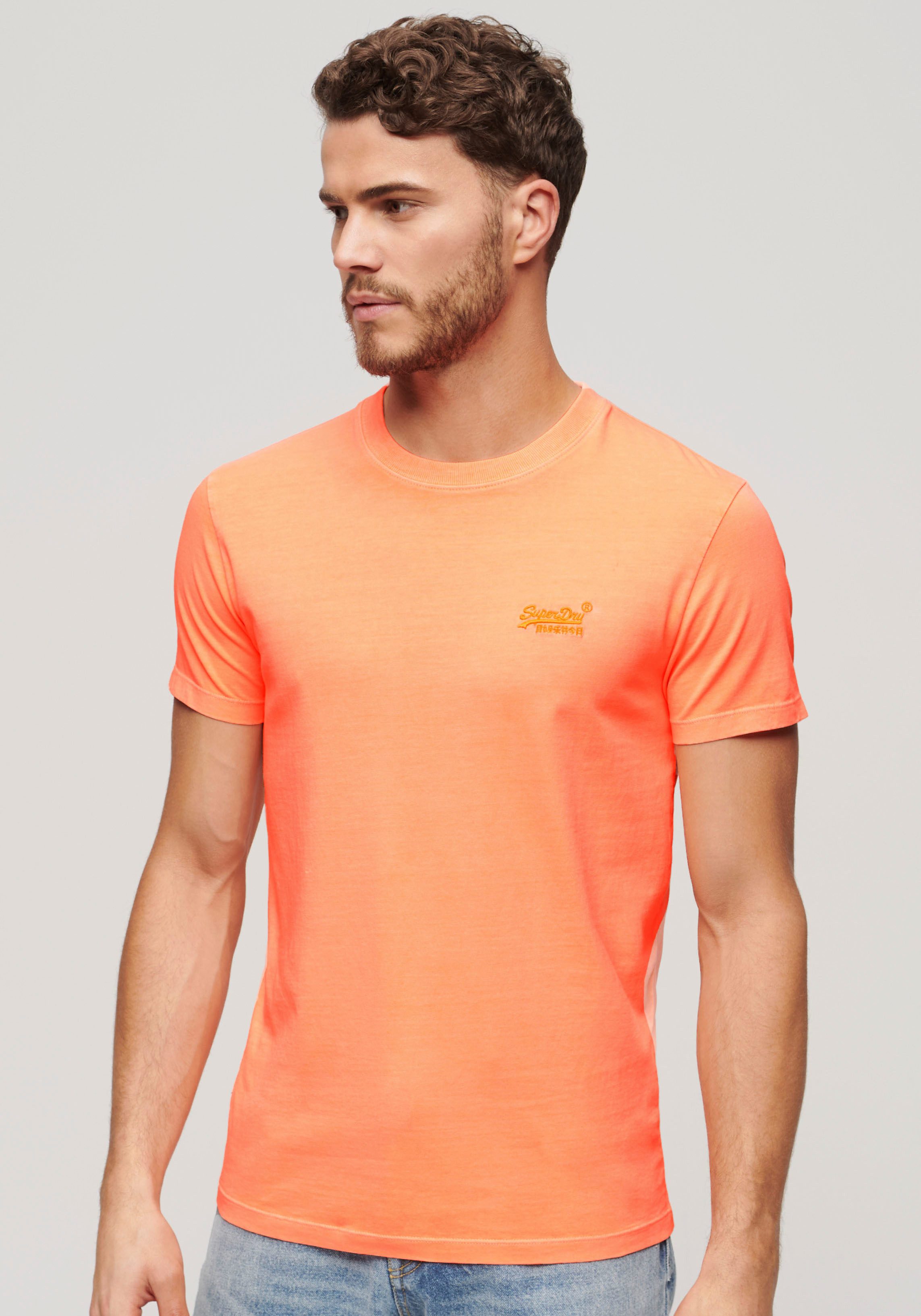 Superdry Rundhalsshirt ESSENTIAL LOGO EMB NEON günstig online kaufen