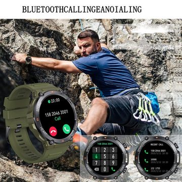 GelldG Smartwatch Herren mit Telefonfunktion 1.39" HD Touchscreen Uhren Smartwatch, Fitness-Uhren