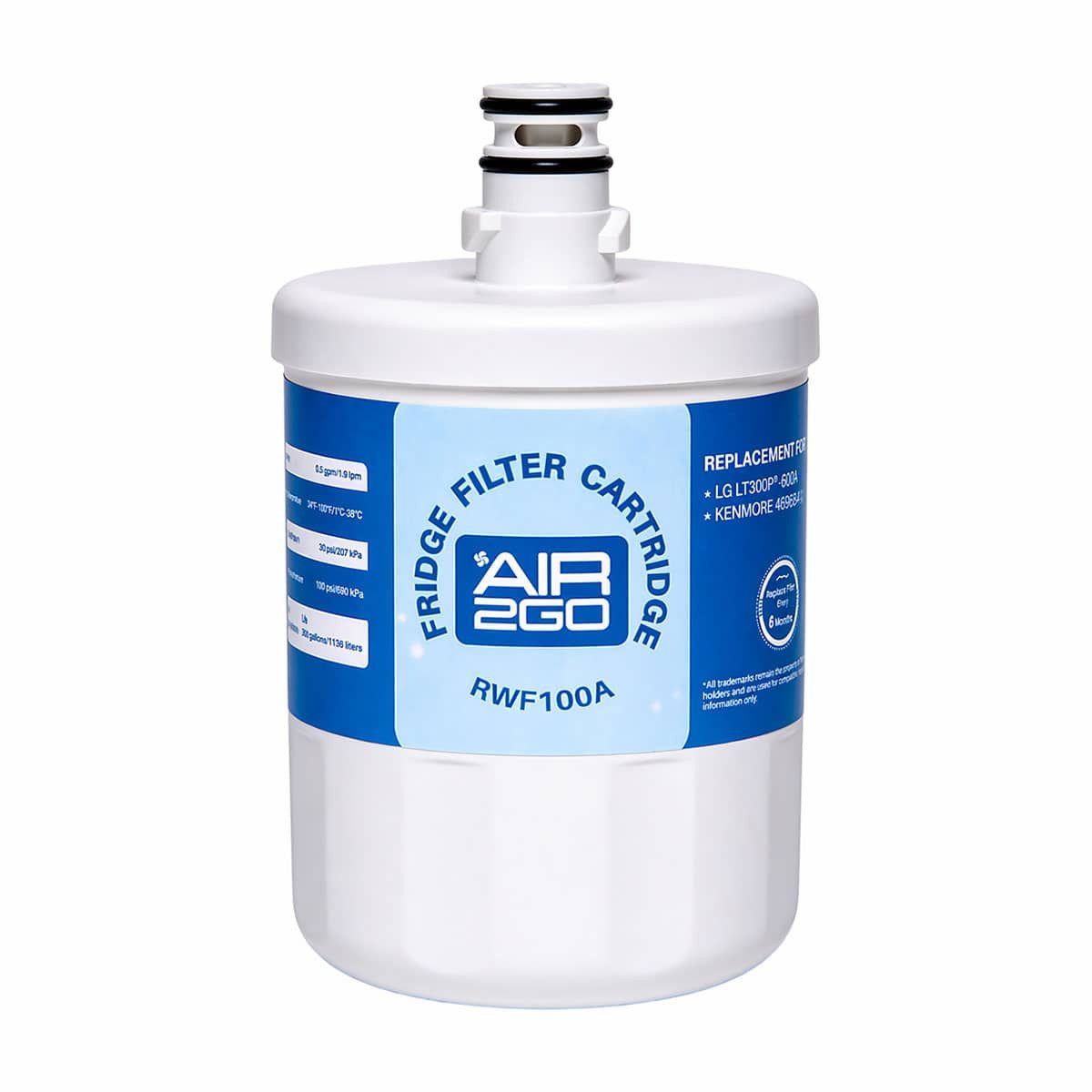 AIR2GO Wasserfilter für ATAG LT500P / AK100V, Zubehör für Kühlschrankfilter für ATAG KA2011DB, KA2011DBUU, KA2011DL, KA2011DLUU, KA2011DLUU/A03, KA2011DLUUA02, KA2011LP, KA2011LPUU, KA2011LQ, KA2011LQUU, KA2092DL, KA2092DLUU, KA210DA, KA210DAUU, KA210GUU, KA210LUU, KA211DA, KA211DAUU, KA211DRUU, KA211DUU, KA211GUU, KA211LUU, KA211LUU/A01, KA211RUU, KA220DA, KA220DAUU, KA220DUU, KA220DUU/A01, KA220LUU, KA611LUU, Passend für Kühlschränke von ATAG