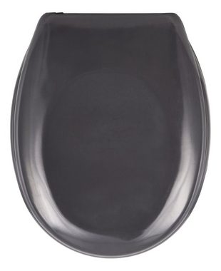 aquaSu WC-Sitz Basic, Grau, Duroplast, Absenkautomatik, Belastbar 200 kg, oval, Take-Off