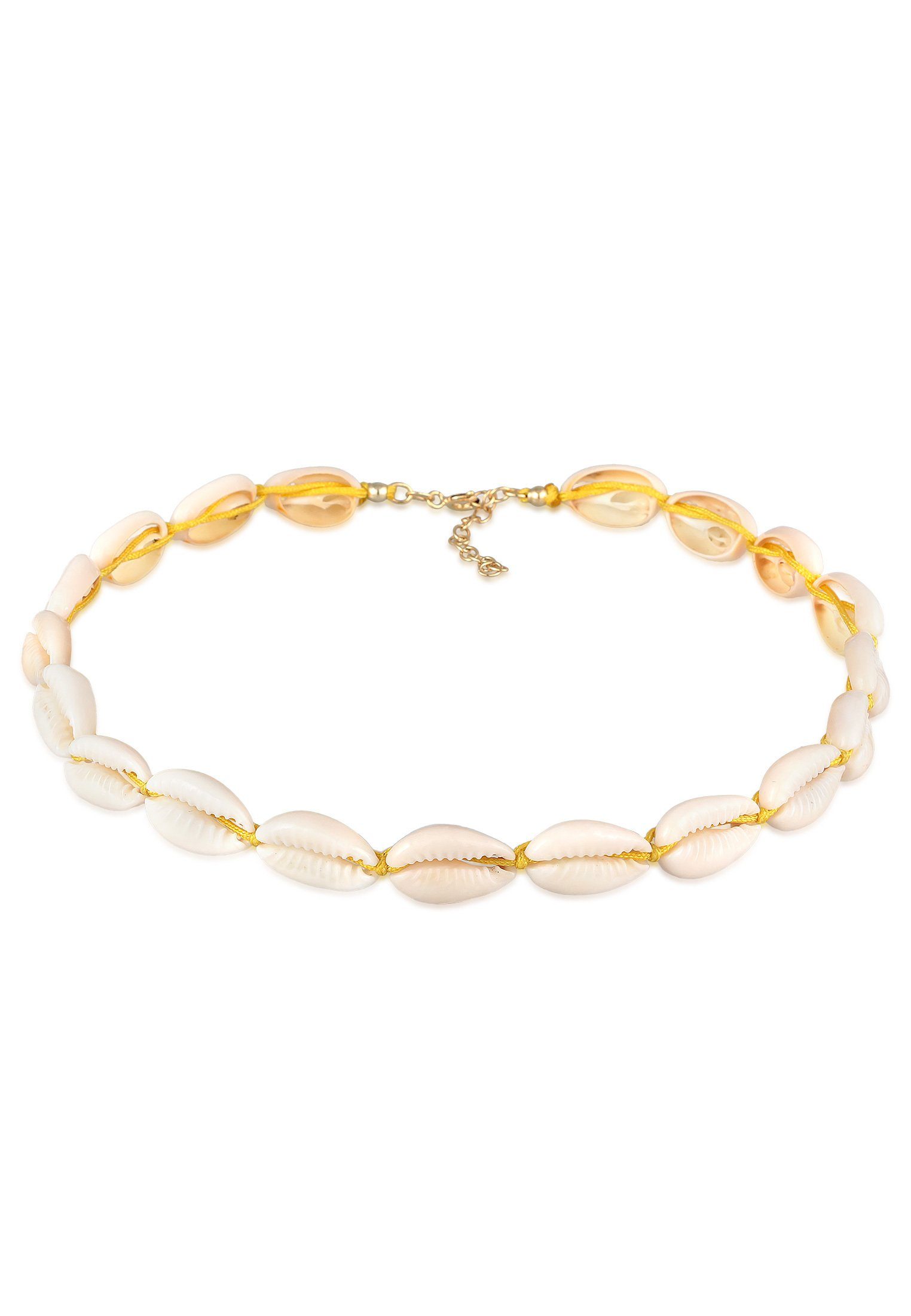 Choker Choker Kauri Muscheln Beach 925 Silber vergoldet