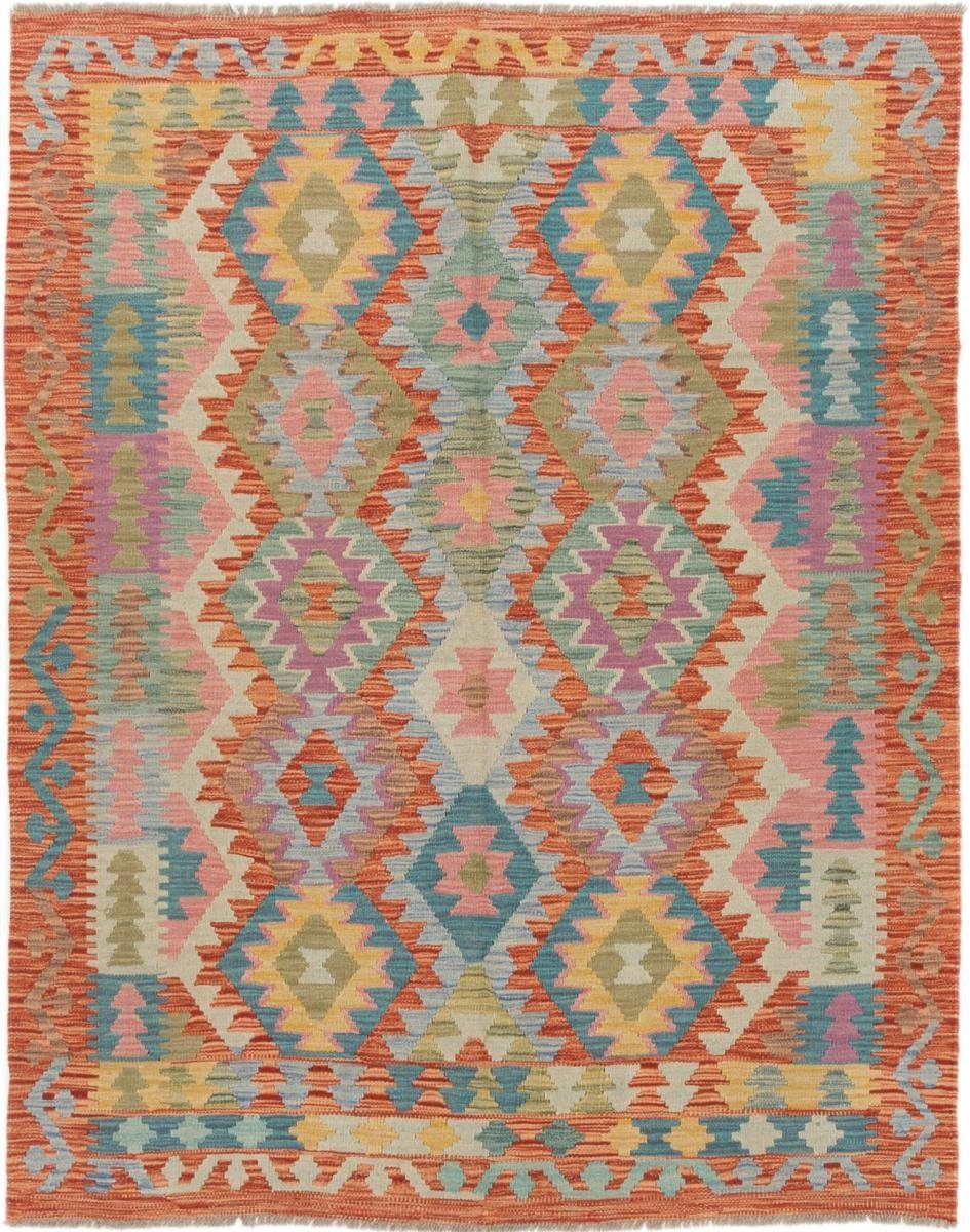 Orientteppich Kelim Afghan 153x195 Handgewebter Orientteppich, Nain Trading, rechteckig, Höhe: 3 mm