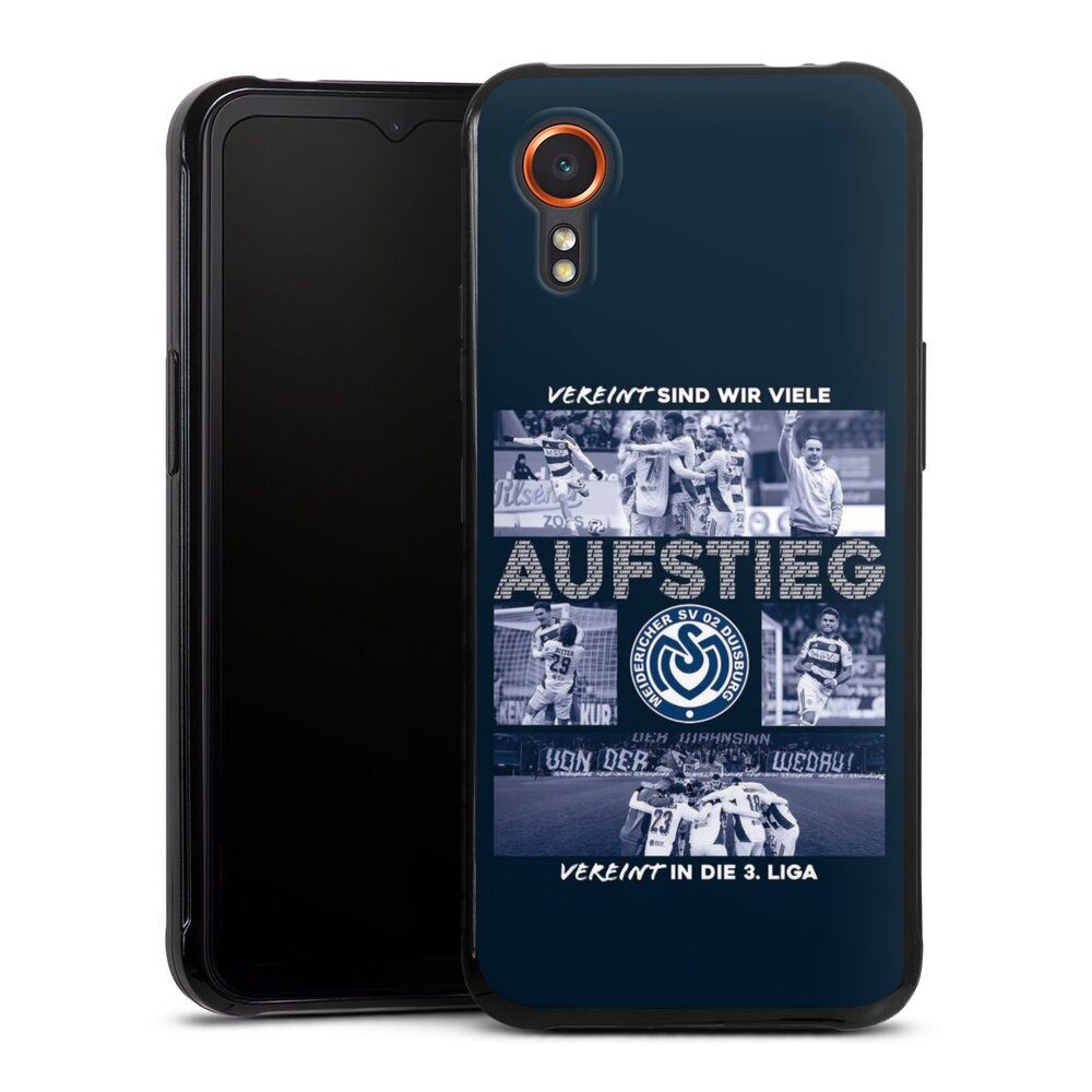 DeinDesign Handyhülle MSV Duisburg Aufstieg Offizielles Lizenzprodukt, Samsung Galaxy Xcover 7 Silikon Hülle Bumper Case Handy Schutzhülle