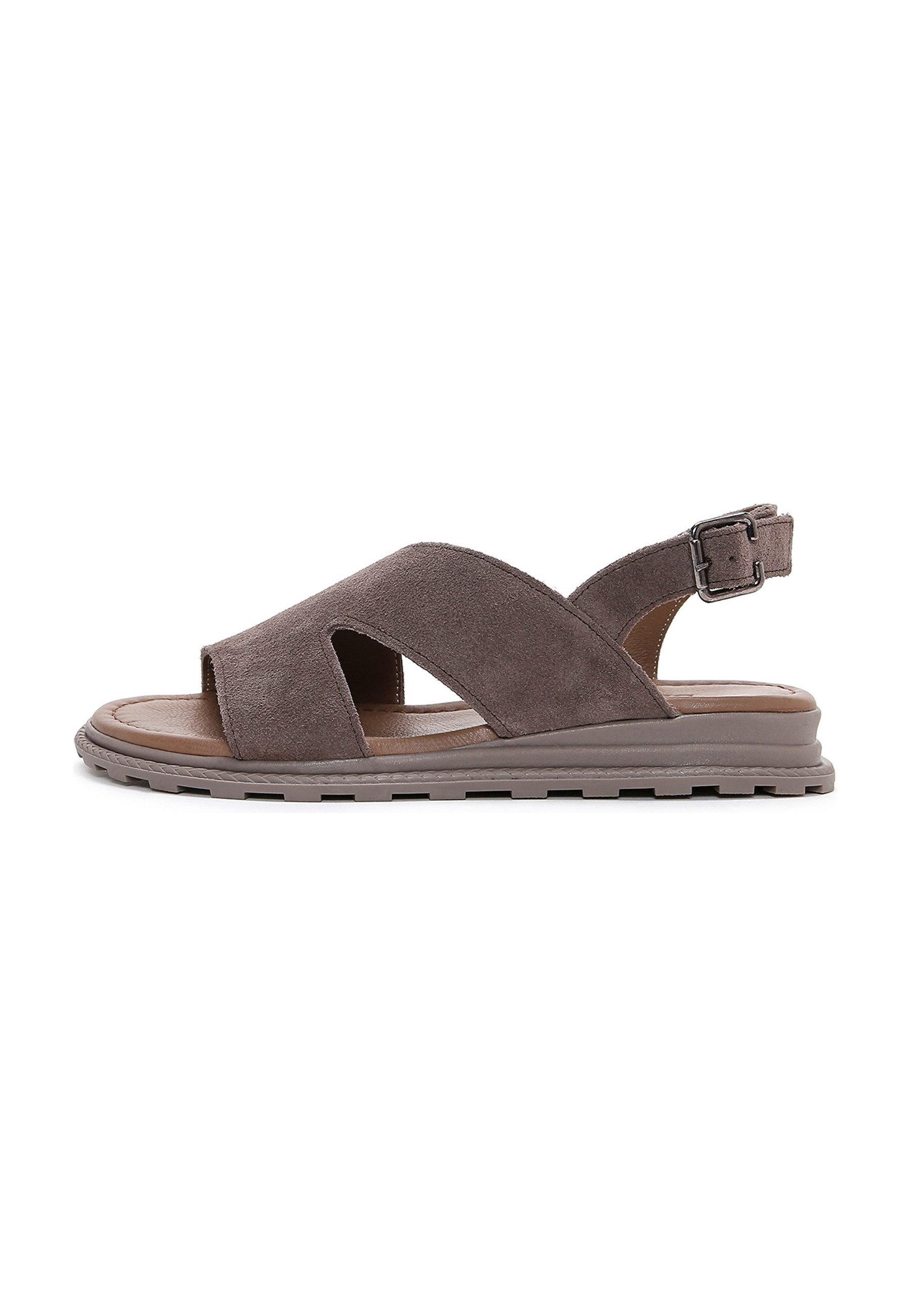 Sandalen aus Veloursleder Sandale