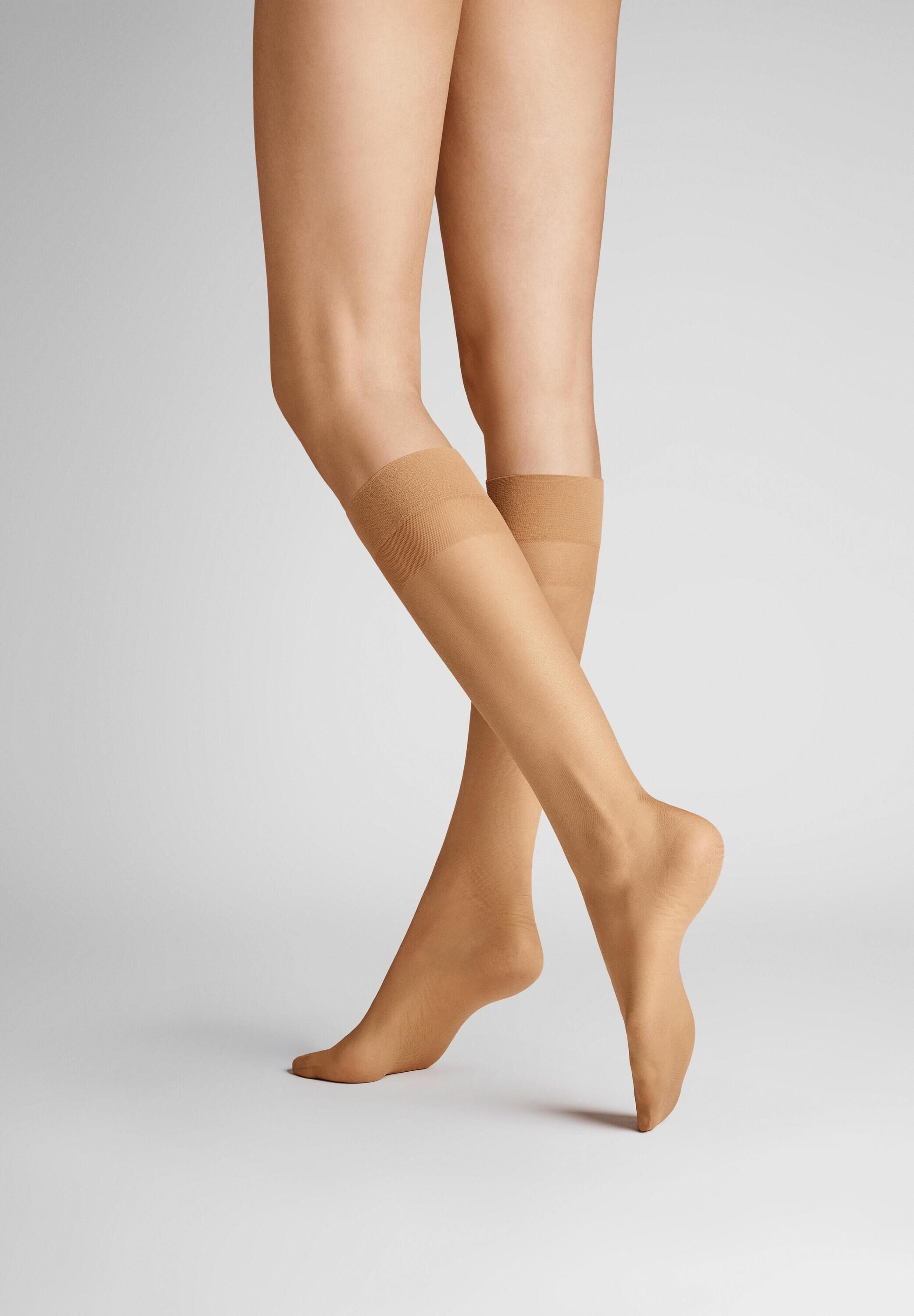 Hudson Feinkniestrümpfe Simply 20 2-Pack (2-Paar) Kniestrümpfe mit druckfreiem 2-Zonen-Komfortbund