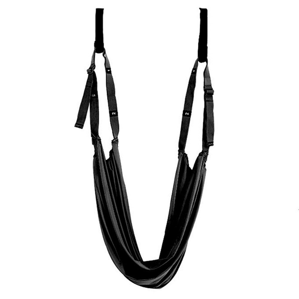 Aerial-Yoga-Hängematte, Hochelastisches, Verstellbares Blusmart Gymnastikbänder black Bunte
