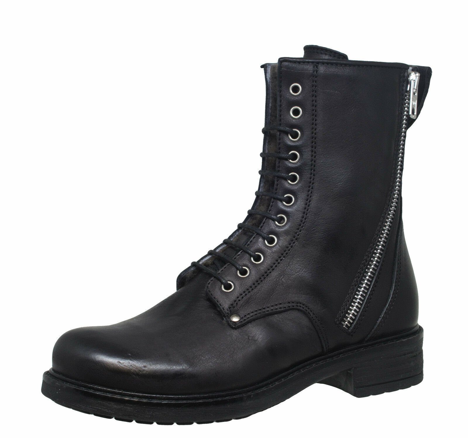 Momino »Momino 3550M Leder Boots Stiefeletten Stiefel Lammfell Winter«  Schnürstiefelette online kaufen | OTTO