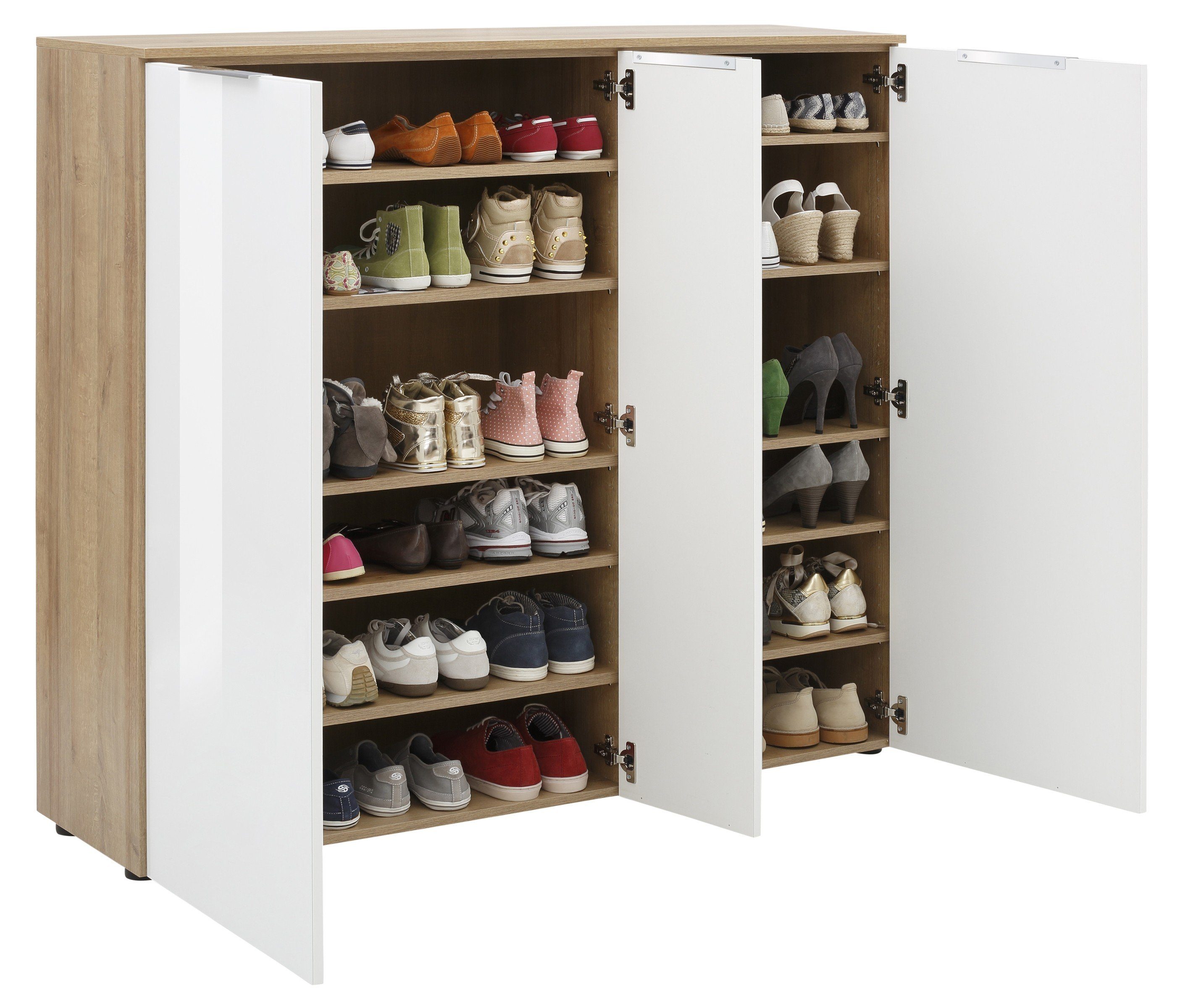 möbelando Schuhschrank 78447068 (BxHxT 135x125x40 cm) in Riviera Eiche