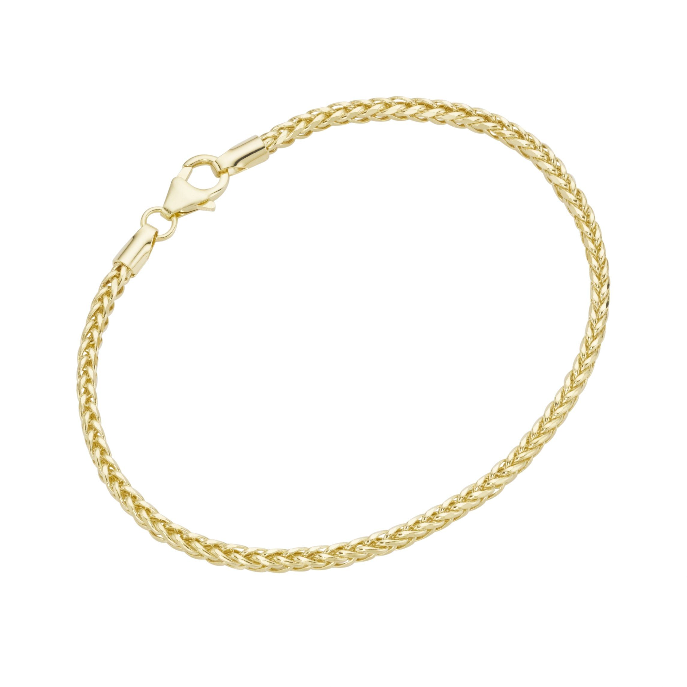 Zopfketten-Muster, Luigi 585 in Armband Gold Merano