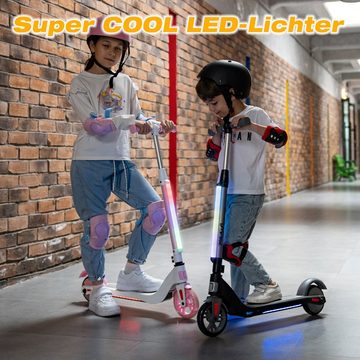 Mega Motion Elektro-Kinderroller 5,5 Zoll Elektro Kickscooter Für Kinder, Elektroroller höchste 8 km/h, 3 einstellbare Höhen 6 bis 12 Jahren