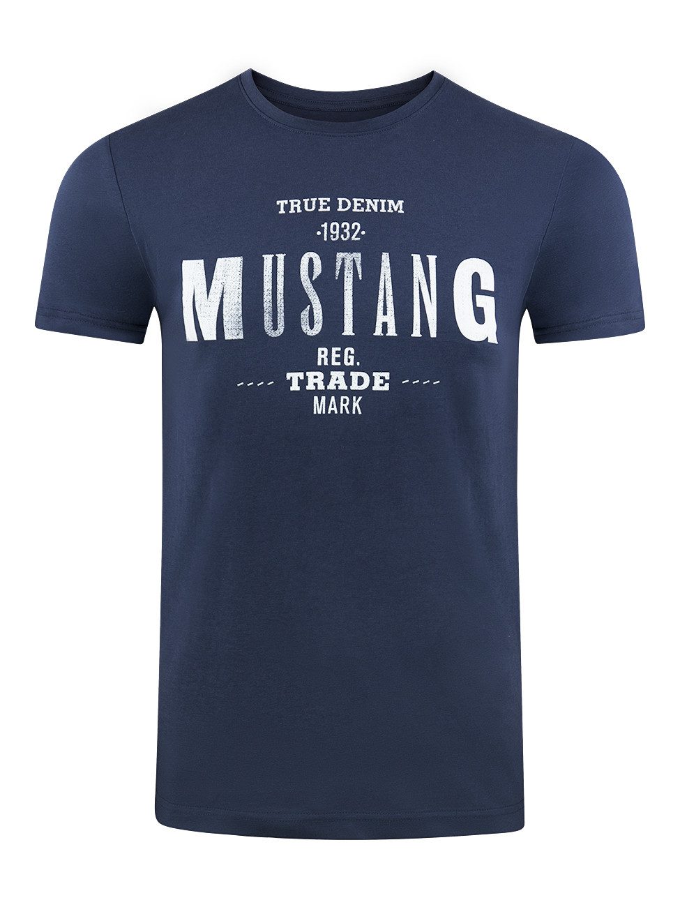 MUSTANG T-Shirt Print Tee Mustang (1-tlg) aus 100% Baumwolle