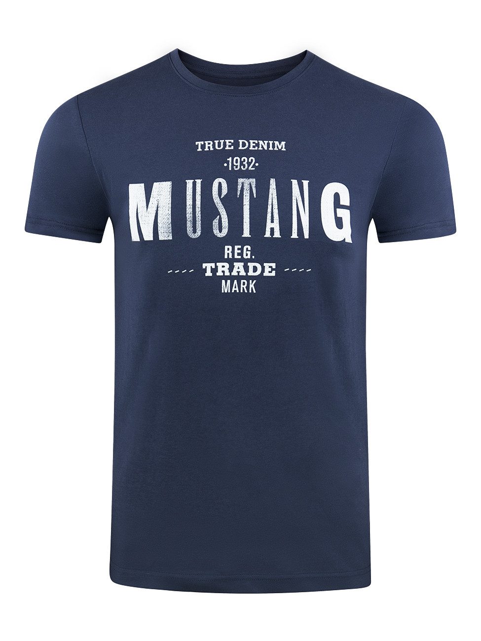 MUSTANG T-Shirt Herren Printshirt Regular Fit günstig online kaufen