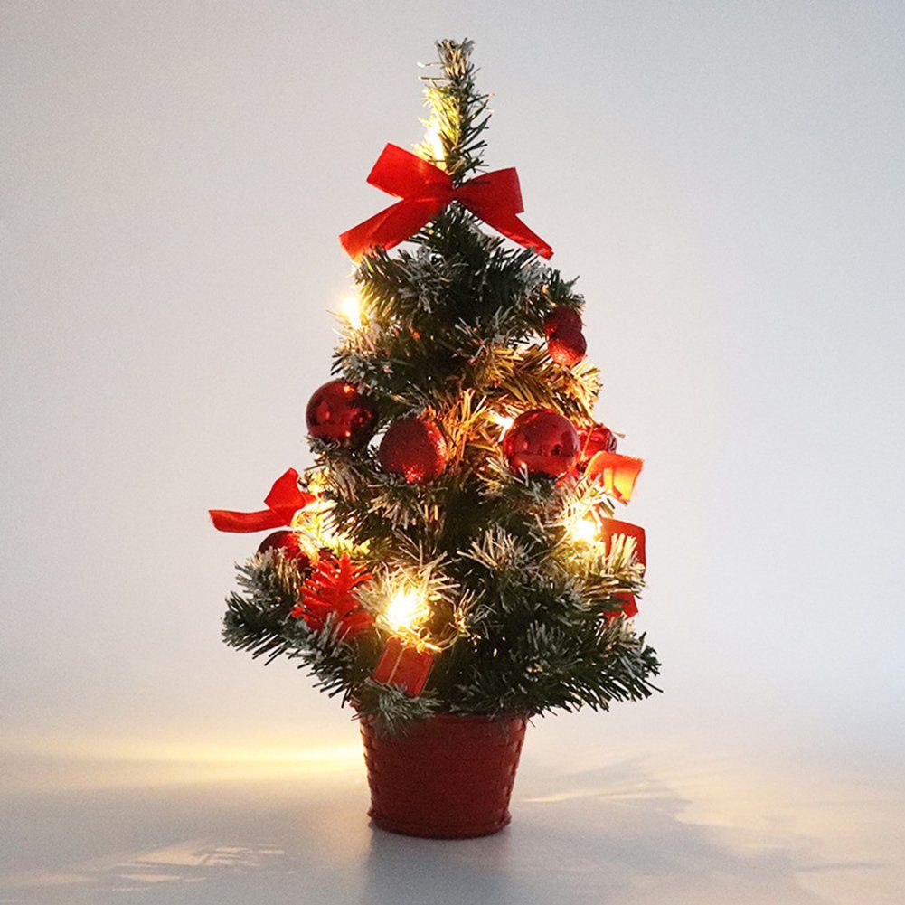 Künstlicher Weihnachtsbaum Mit Weihnachtsbaum Stilvoll, Künstlicher Blusmart silver Cm, Mini-Weihnachtsbaum, Lichtern, Leicht, Deko-Licht, 40