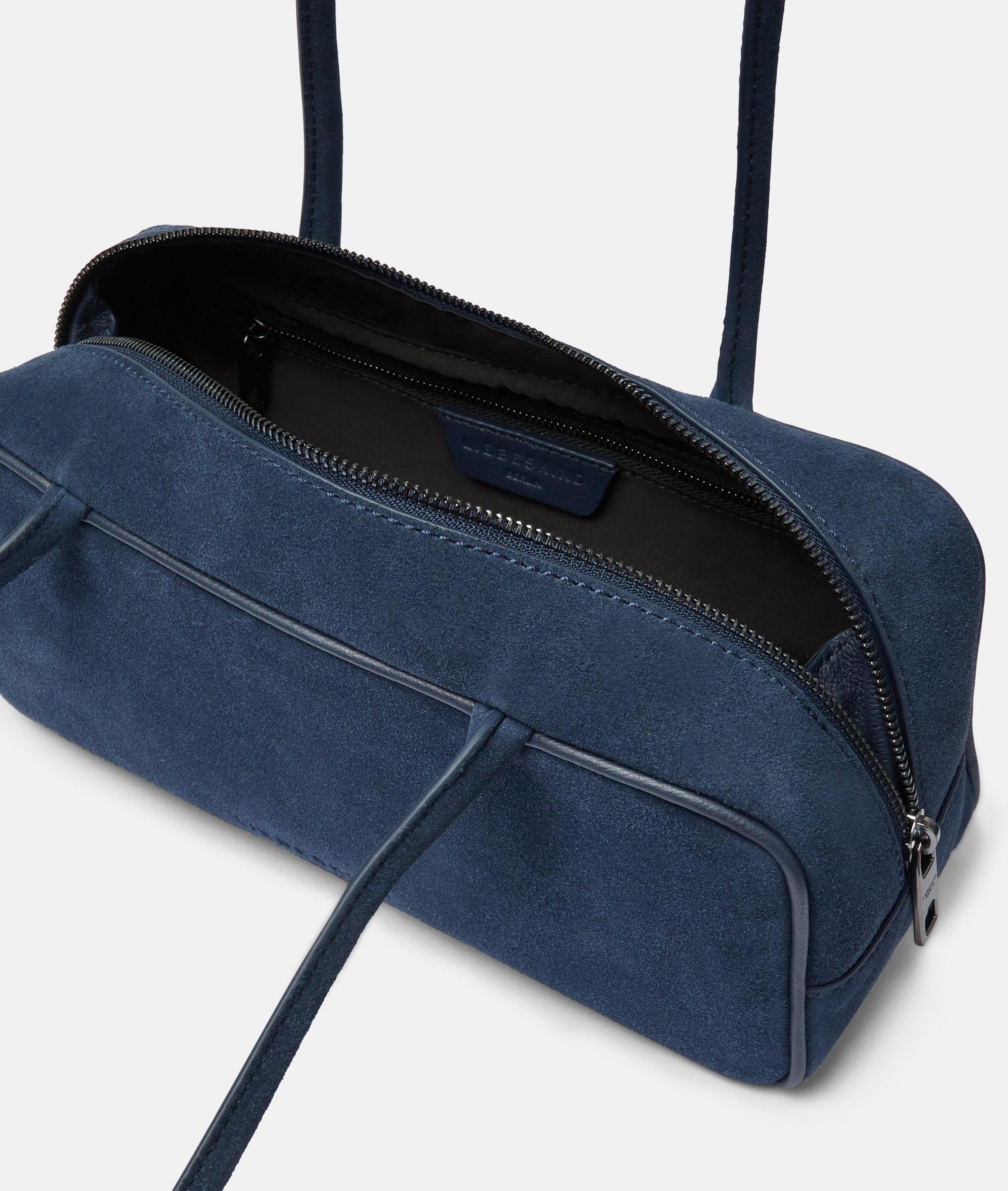 Liebeskind Berlin Schultertasche Jil Satchel S, Handliche Schultertasche aus weichem Veloursleder