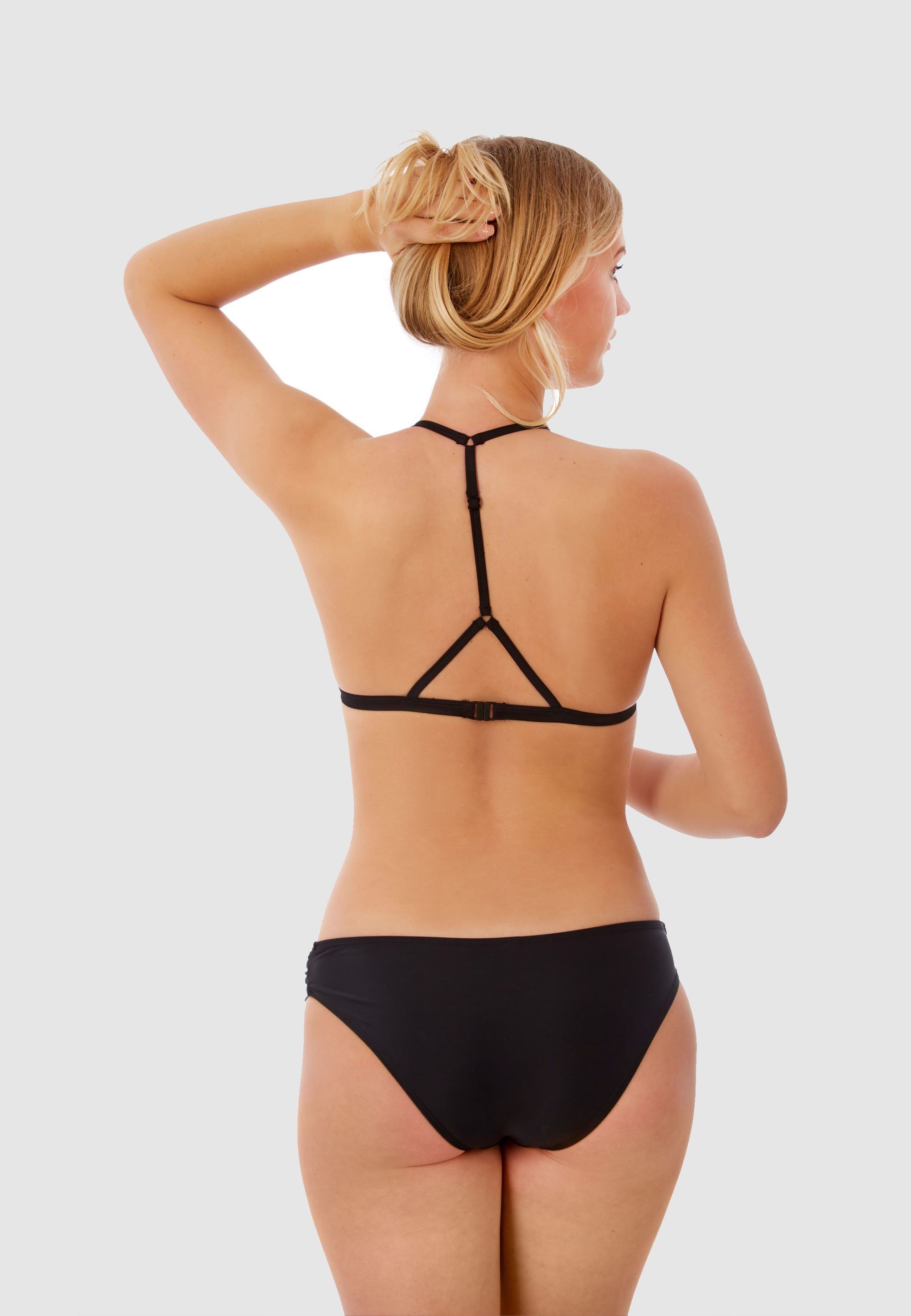 Beco Beermann Balconette-Bikini BEactive extravaganten und Blütendesign ausgefallenen Bikini T-Back (2-St) mit Trägern T-Back