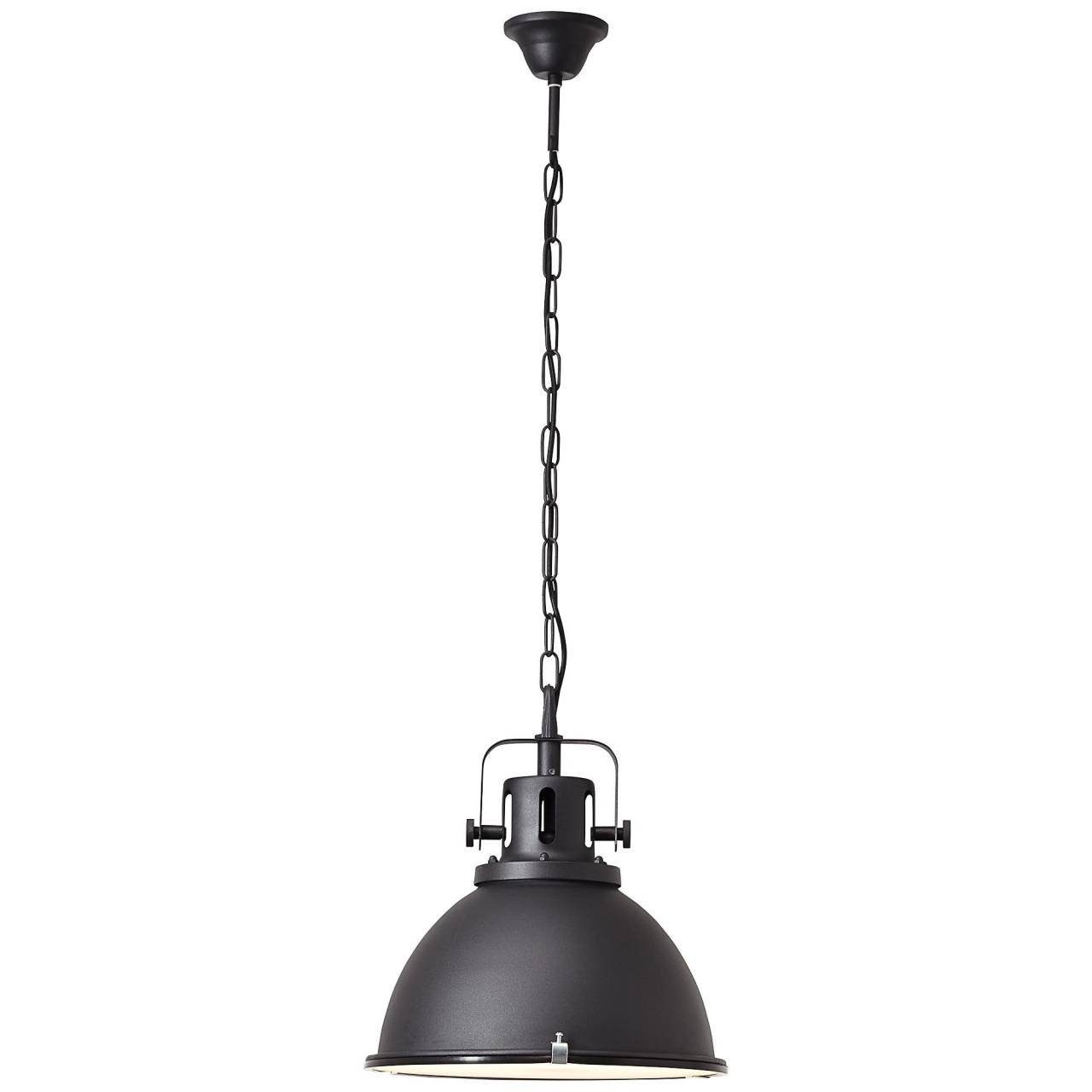 Brilliant Pendelleuchte Jesper, Lampe Jesper geeig schwarz 60W, 38cm 1x A60, Pendelleuchte E27, Glas