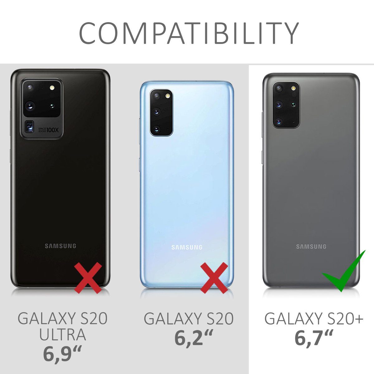 kwmobile Handyhülle Handyhülle für Samsung Galaxy S20 Plus Hülle, Silikon Case metallisch schimmernd - Schutzhülle Cover – Bild 5 von 5
