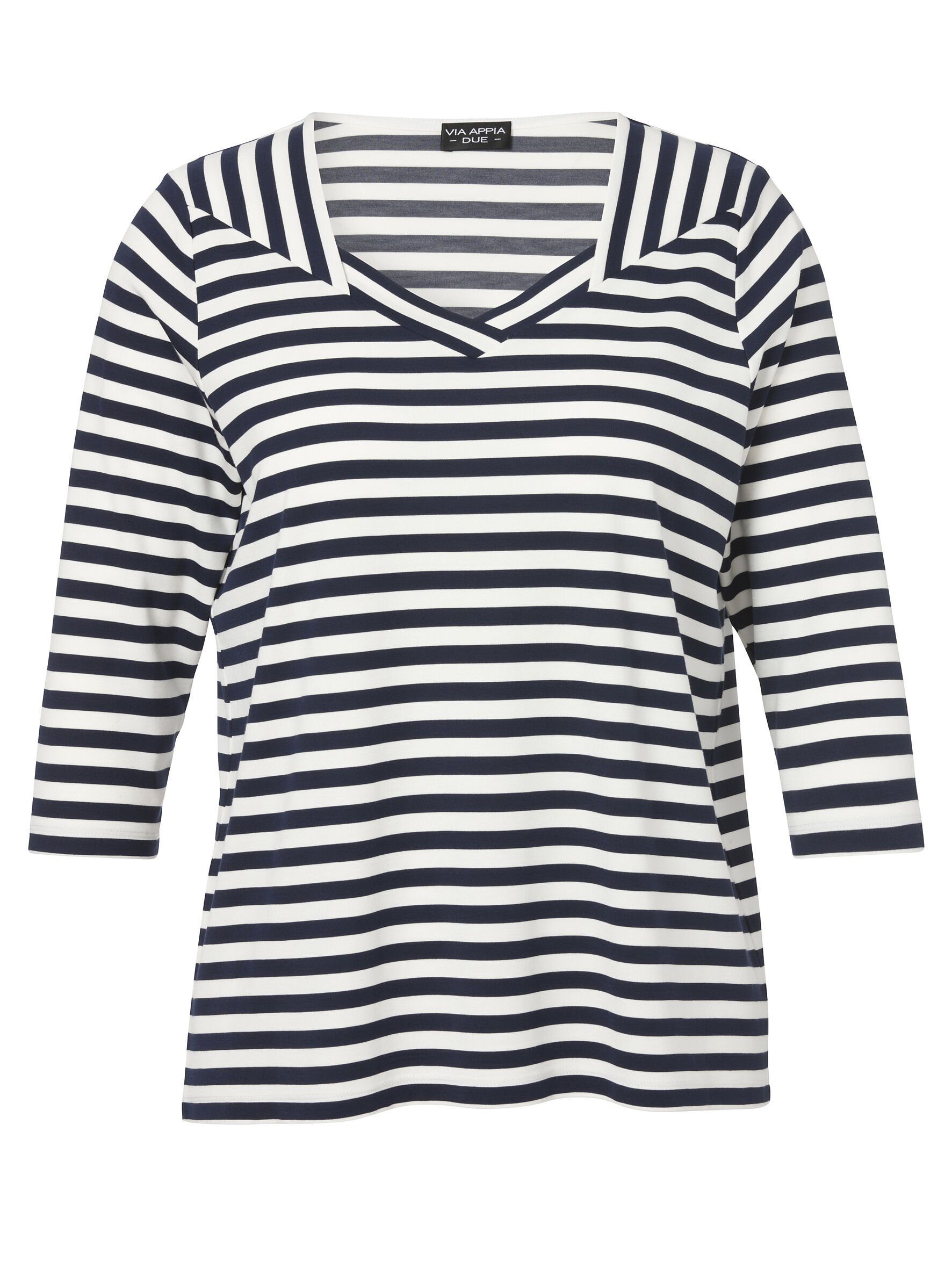 VIA APPIA DUE Print-Shirt gestreiftem Allover-Muster mit