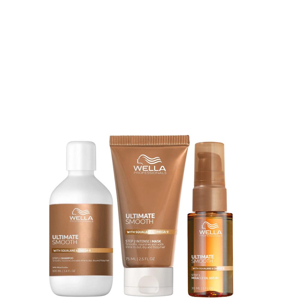 Wella Professionals Haarpflege-Set Ultimate Smooth Travel Trio, 3-tlg., Ideal für Reisen und Handgepäck