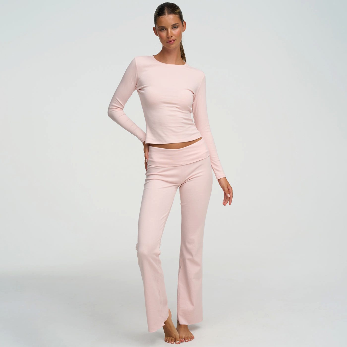cfab (creamy fabrics) Tanga Cotton Longsleeve-Crystal Pink-3XL