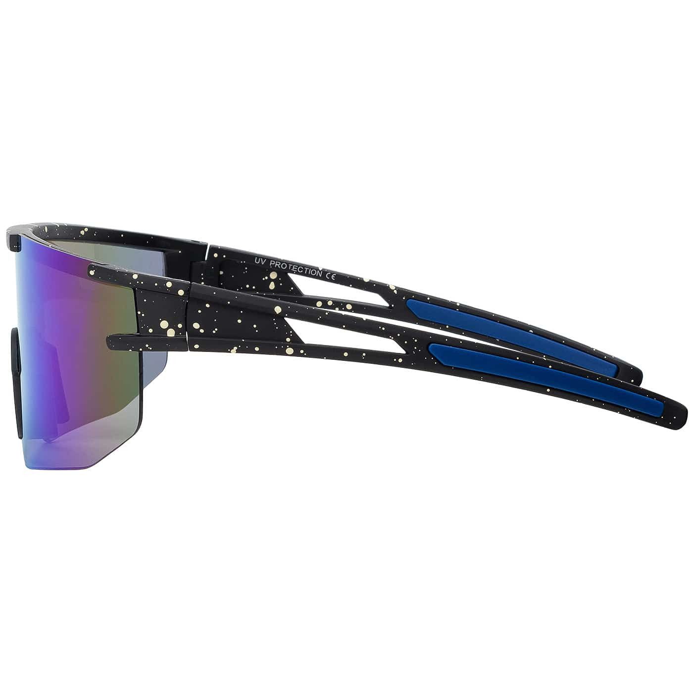 BEZLIT Eyewear Pilotenbrille Unisex Sonnenbrille Sportlich verspiegelt (1-St) mit schwarzen Linsen, Rot/Gelb, Blau und Blau Lila