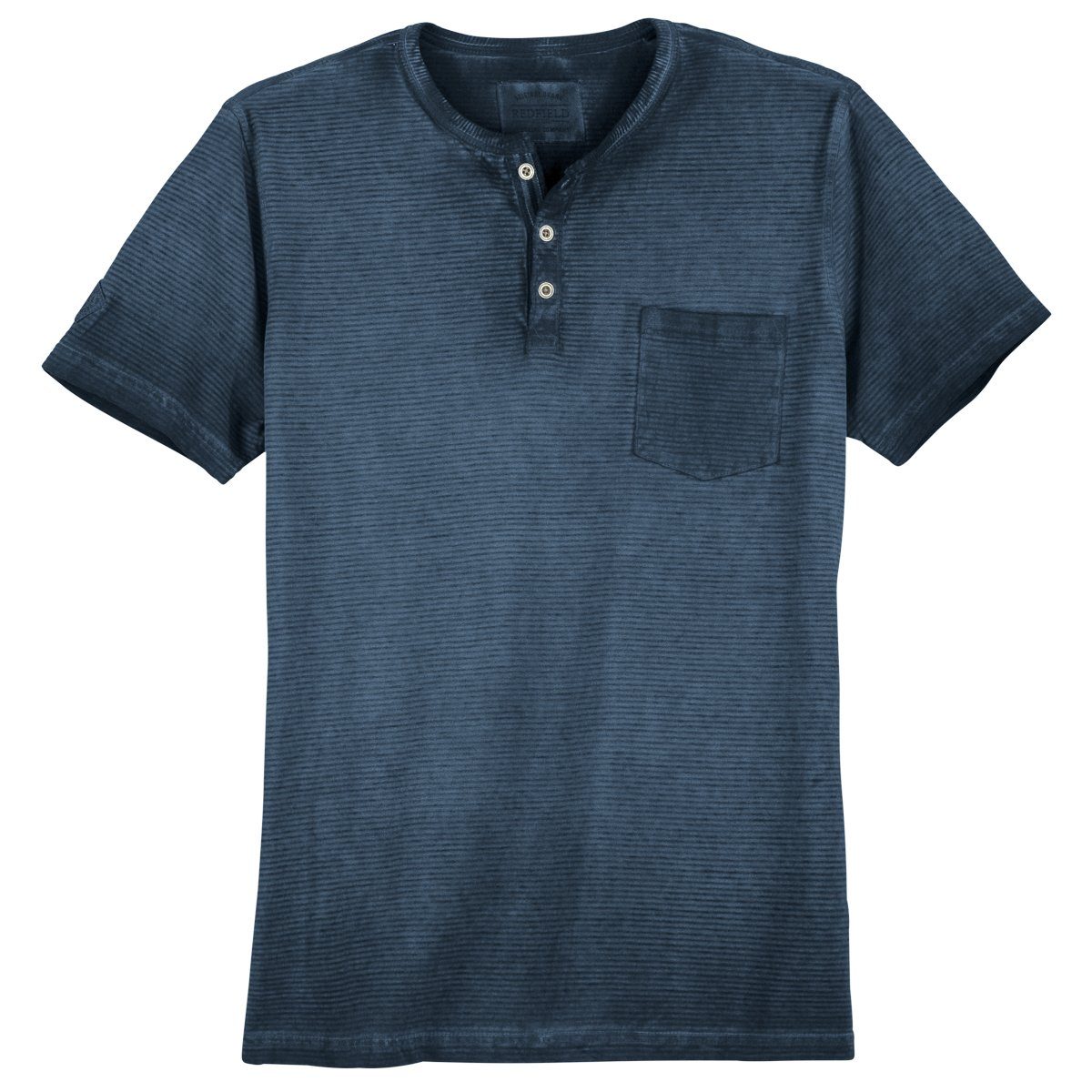 redfield Rundhalsshirt Redfield dunkelblau Look Größen T-Shirt gestreift Used Große