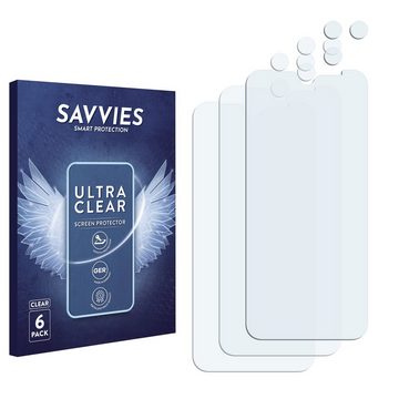 Savvies Schutzfolie für Fairphone 4 (Display+Kamera), Displayschutzfolie, 6 Stück, Folie klar