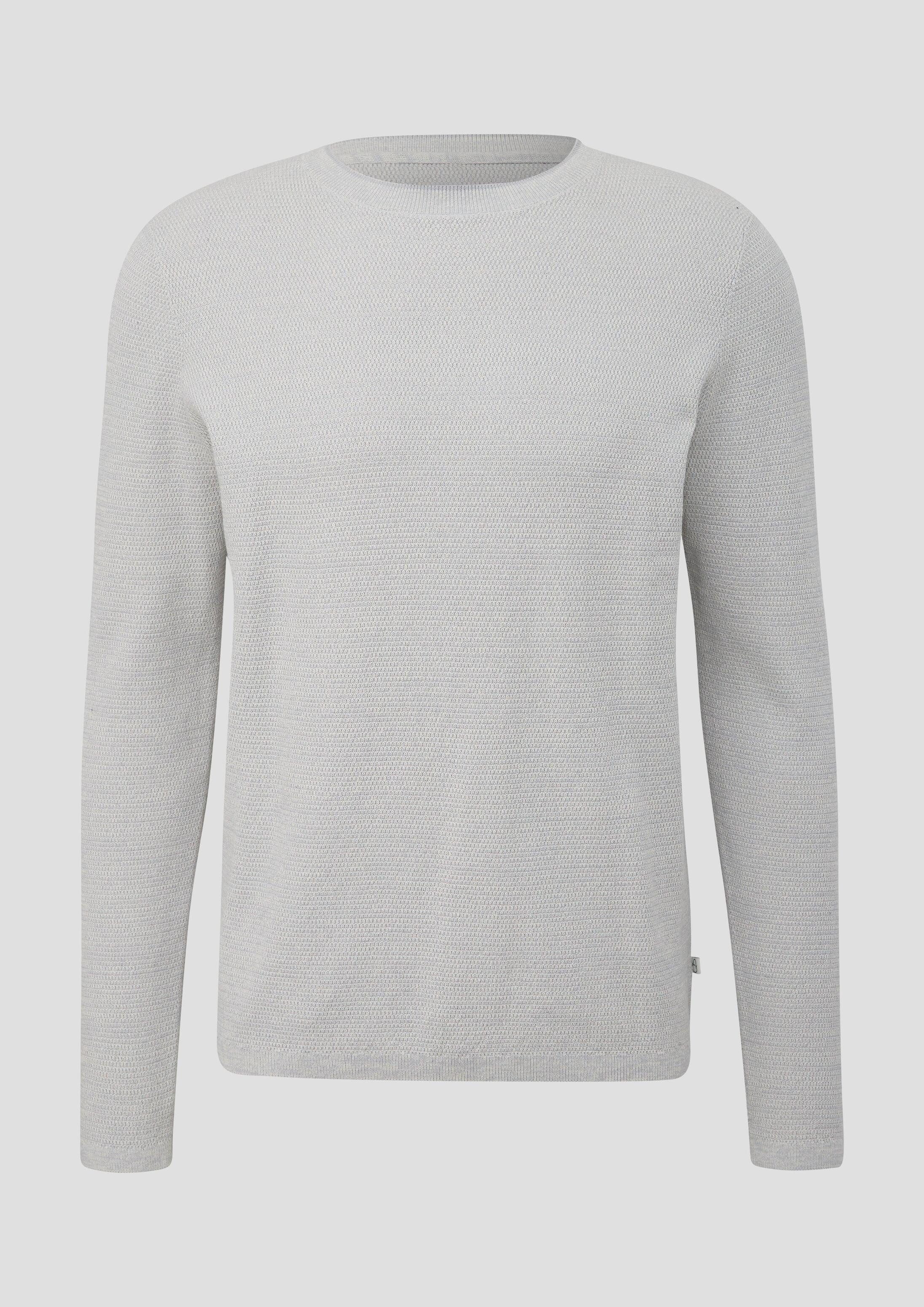 QS Longpullover Strickpullover Strickpullover aus reiner Baumwolle