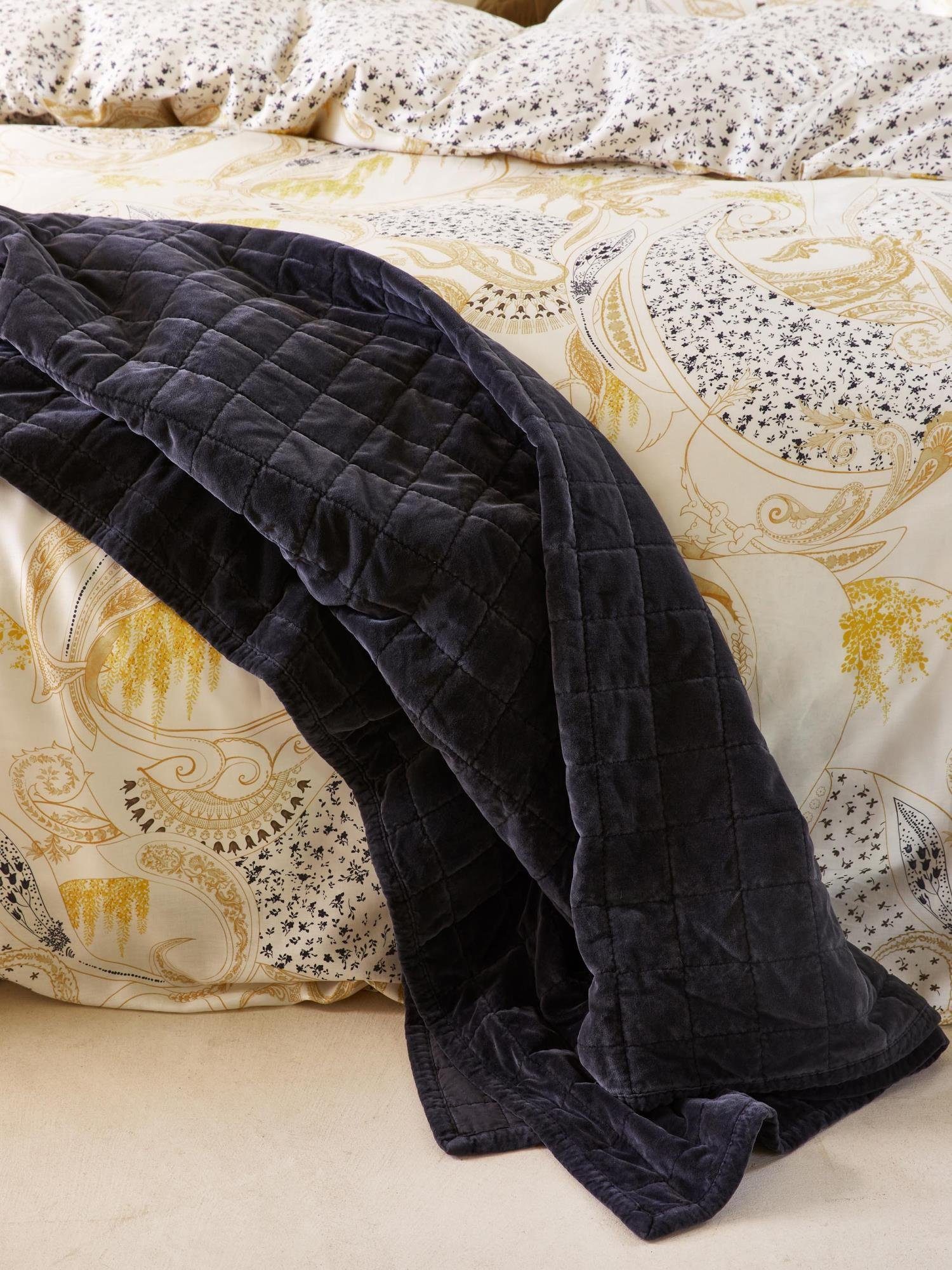 Plaid Julia, Essenza, aus Baumwollsamt