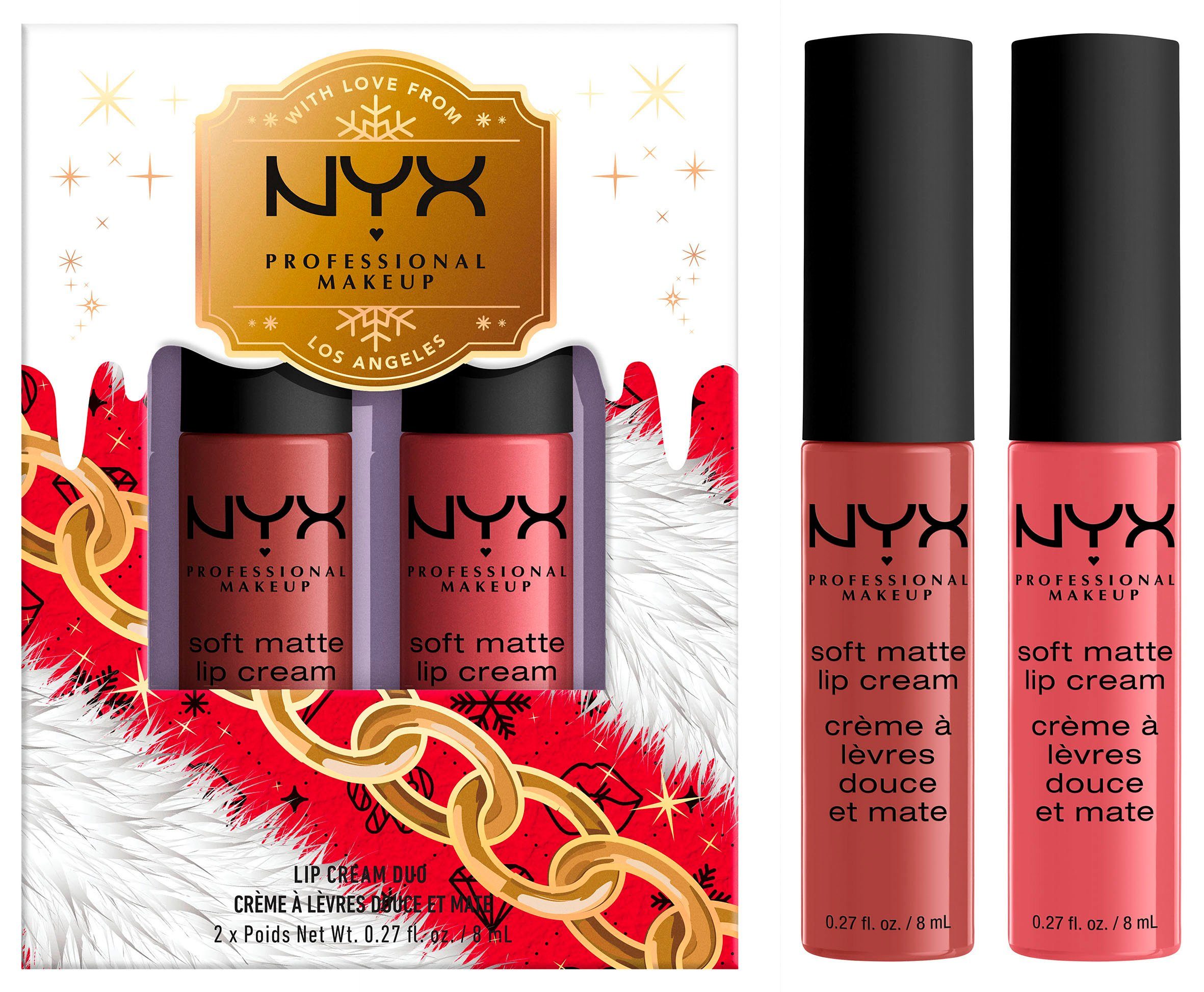 NYX Lippenstift Professional Makeup X-Mas Soft Matte Lip Cream Duo | Lippenstifte