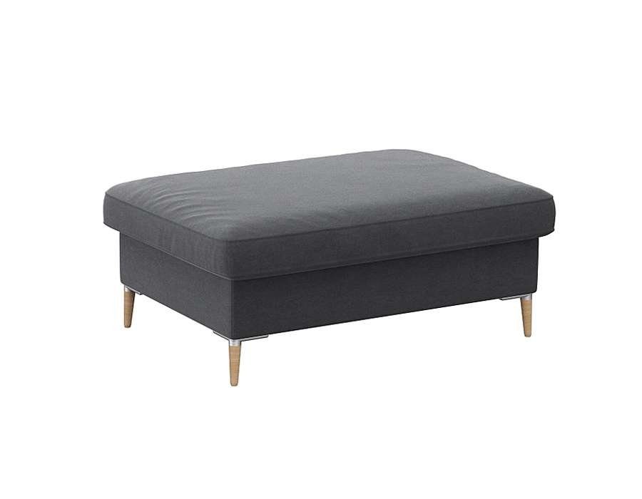 FLEXLUX Pouf Fiore, Kaltschaum, Füße Alu+ Eiche