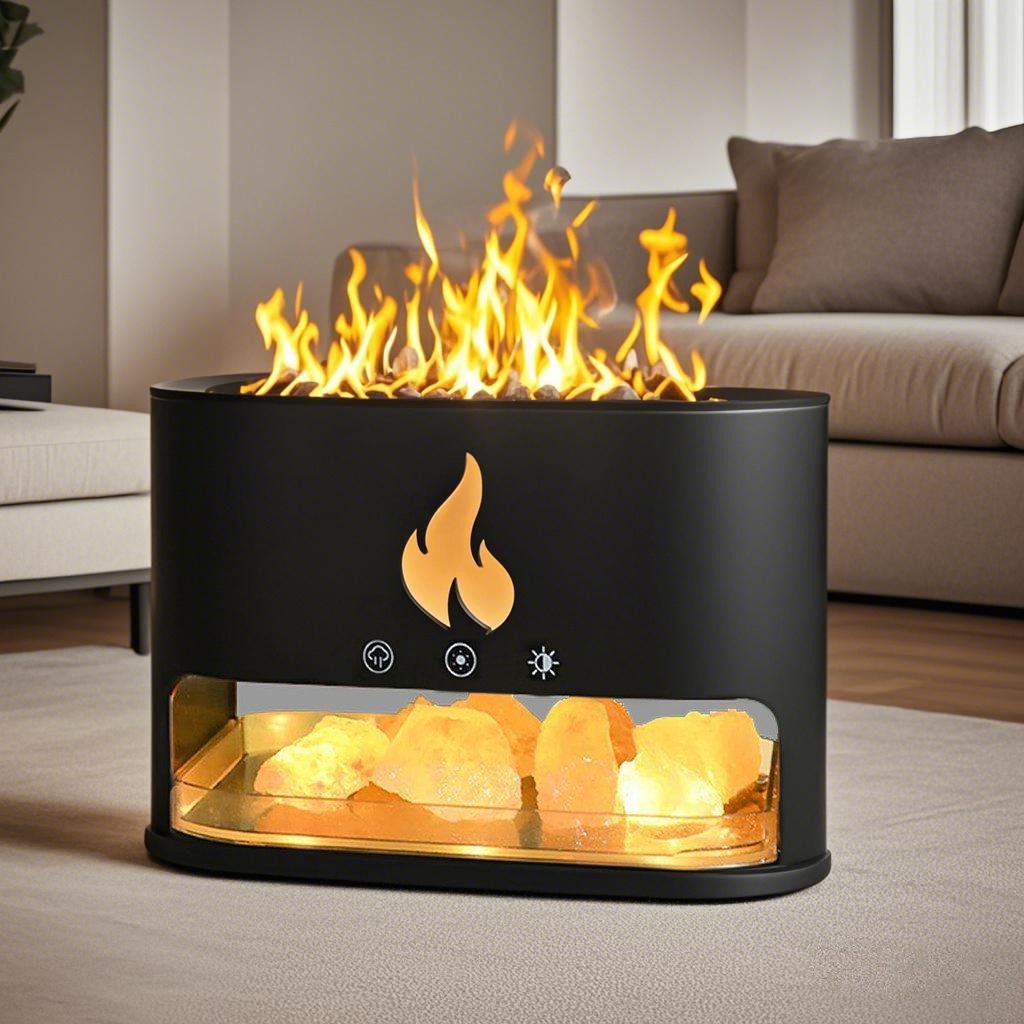 Luftbefeuchter 250ml Flame Aroma Diffuser, Duftspender, Verneble