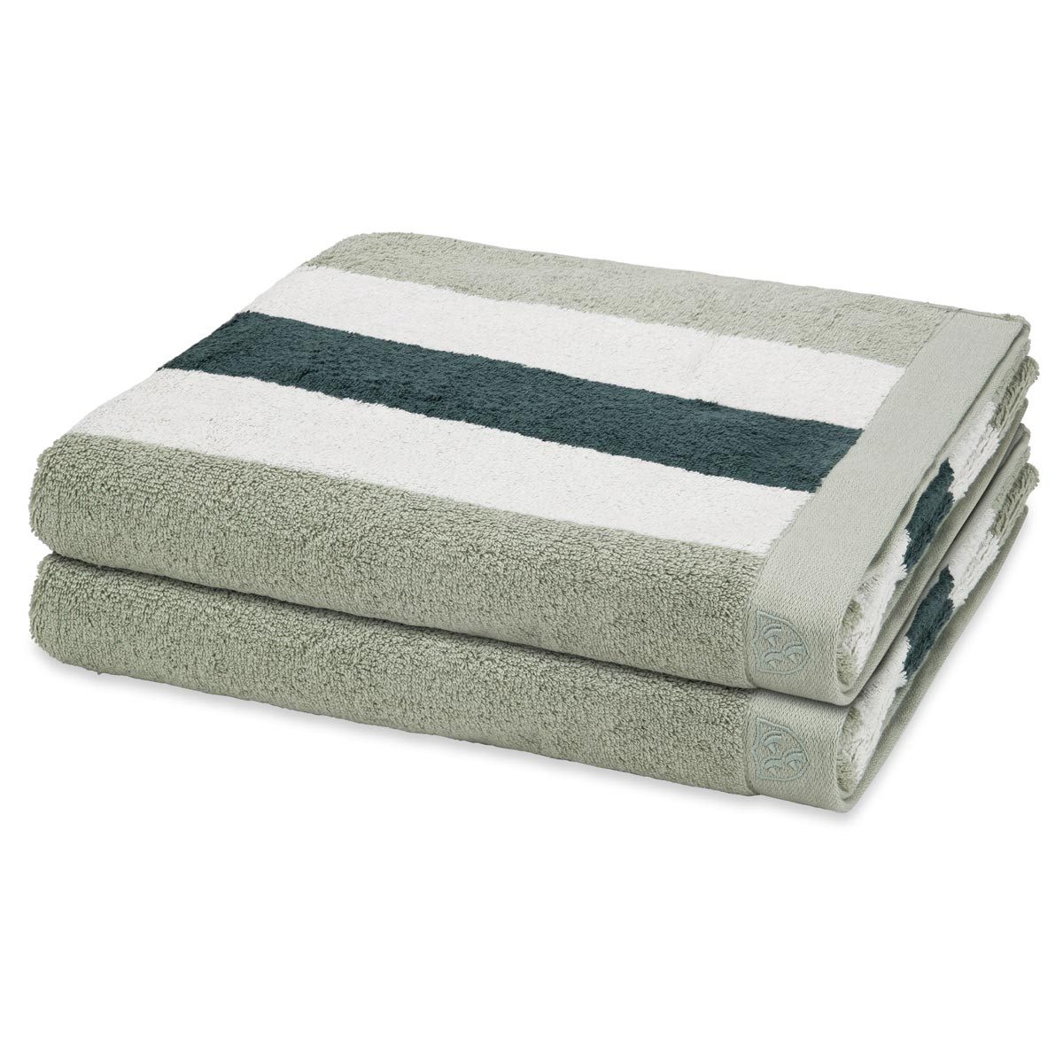 ROSS Handtuch Set Doubleface Stripes, Frottee (Spar-Set, 2-St), 2 X Duschtuch im Set - Baumwolle - Saugstark