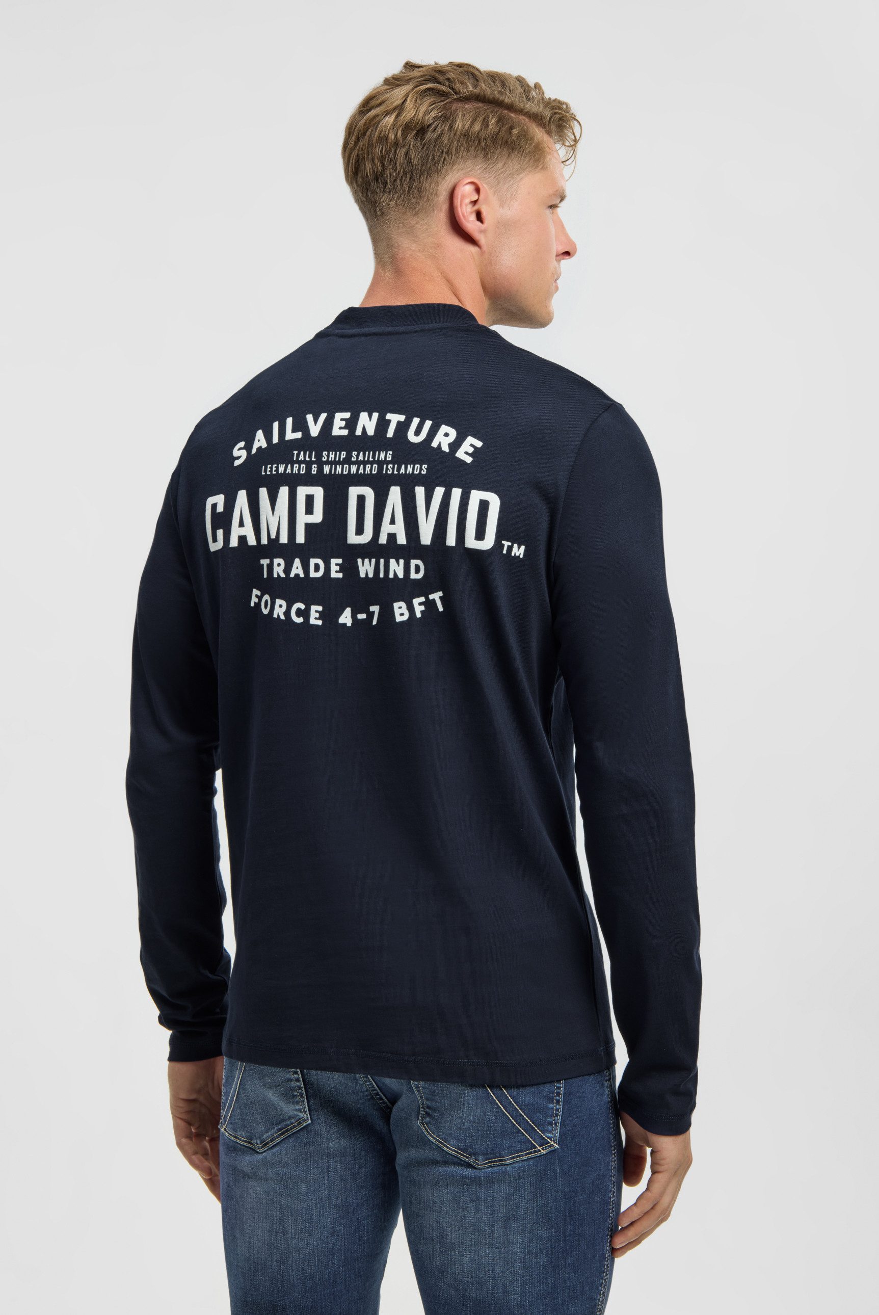 CAMP DAVID Rundhalsshirt aus Baumwolle günstig online kaufen
