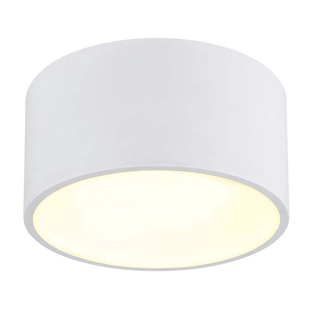 GLOBO LIGHTING LED Deckenleuchte, LED-Leuchtmittel fest verbaut, Warmweiß, LED Deckenleuchte Deckenlampe Wohnzimmerleuchte Kunststoff weiß opal D