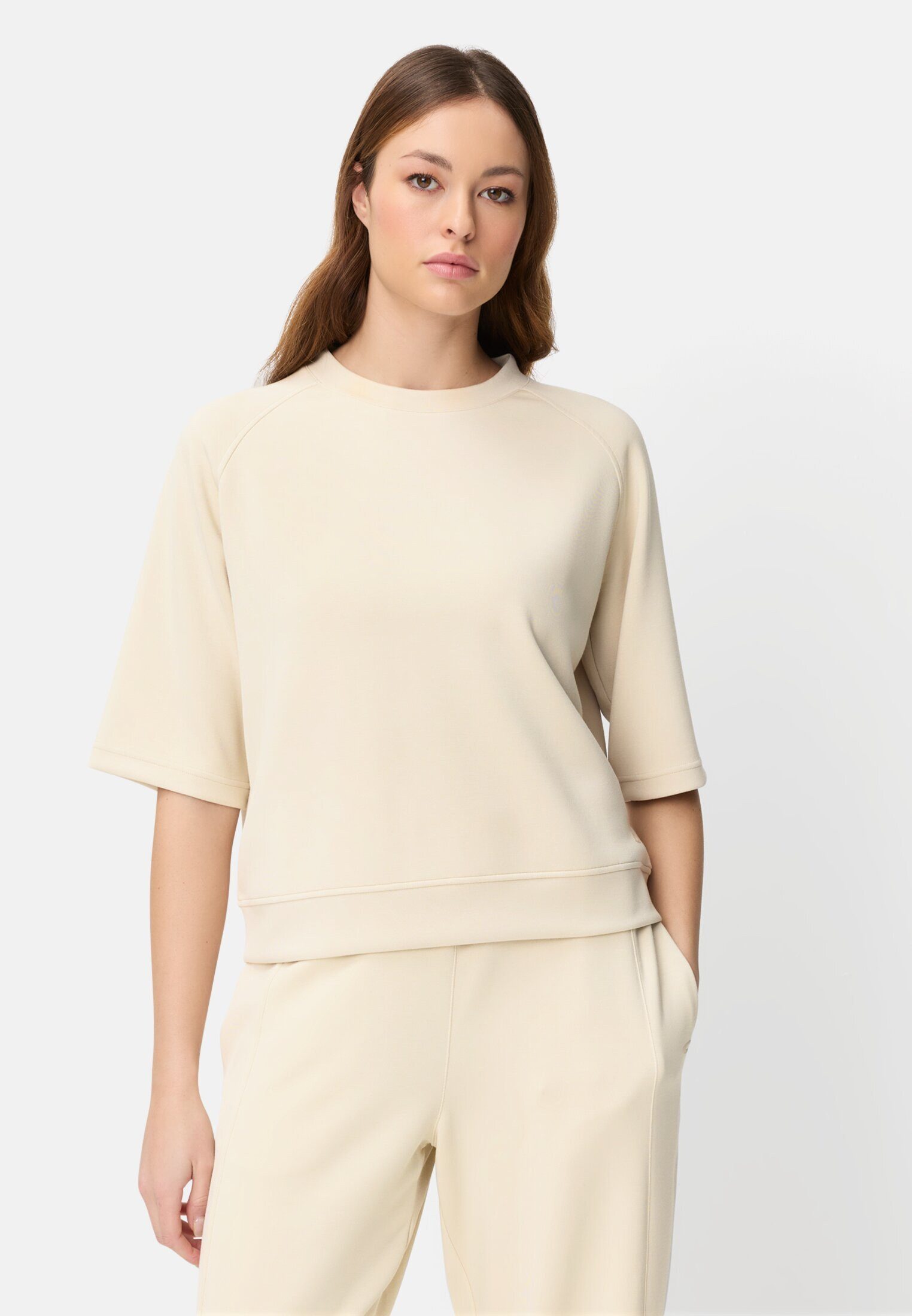 camel active Kurzarmshirt Sweatshirt mit Rundhalsausschnitt Kurzarm günstig online kaufen
