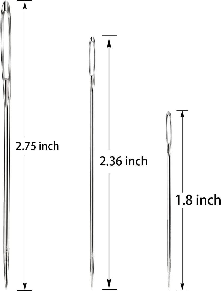 FELIXLEO Nähmaschinennadeln Nähnadel-Set 12 Stück Stopfnadeln mit großem Öh günstig online kaufen