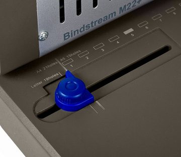 ProfiOffice Plastikbindegerät ProfiOffice Bindegerät Bindstream M22 +, Stanz-Tiefen-Regler und verstellbarer Seitenanschlag