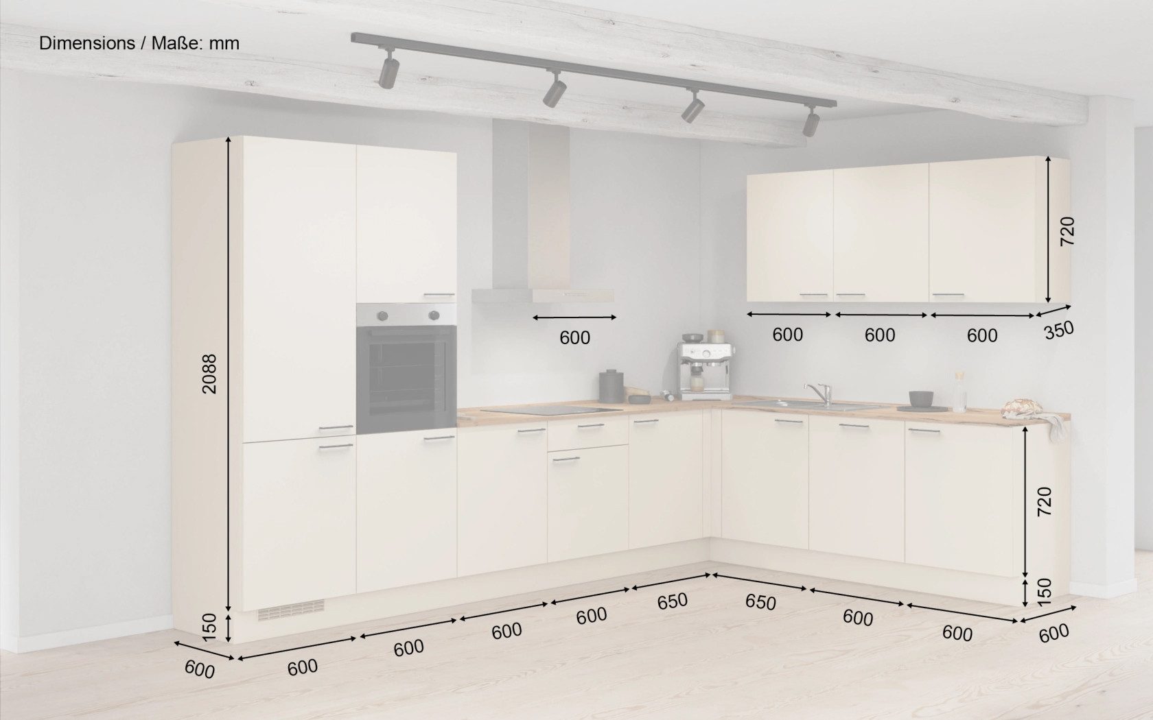 nobilia® Winkelküche Hem, individuell anpassbar, gratis Küchenplanung mit Profis, (Breite 613.2 cm), vormontiert, wahlw. mit E-Geräten, inkl. Lieferung