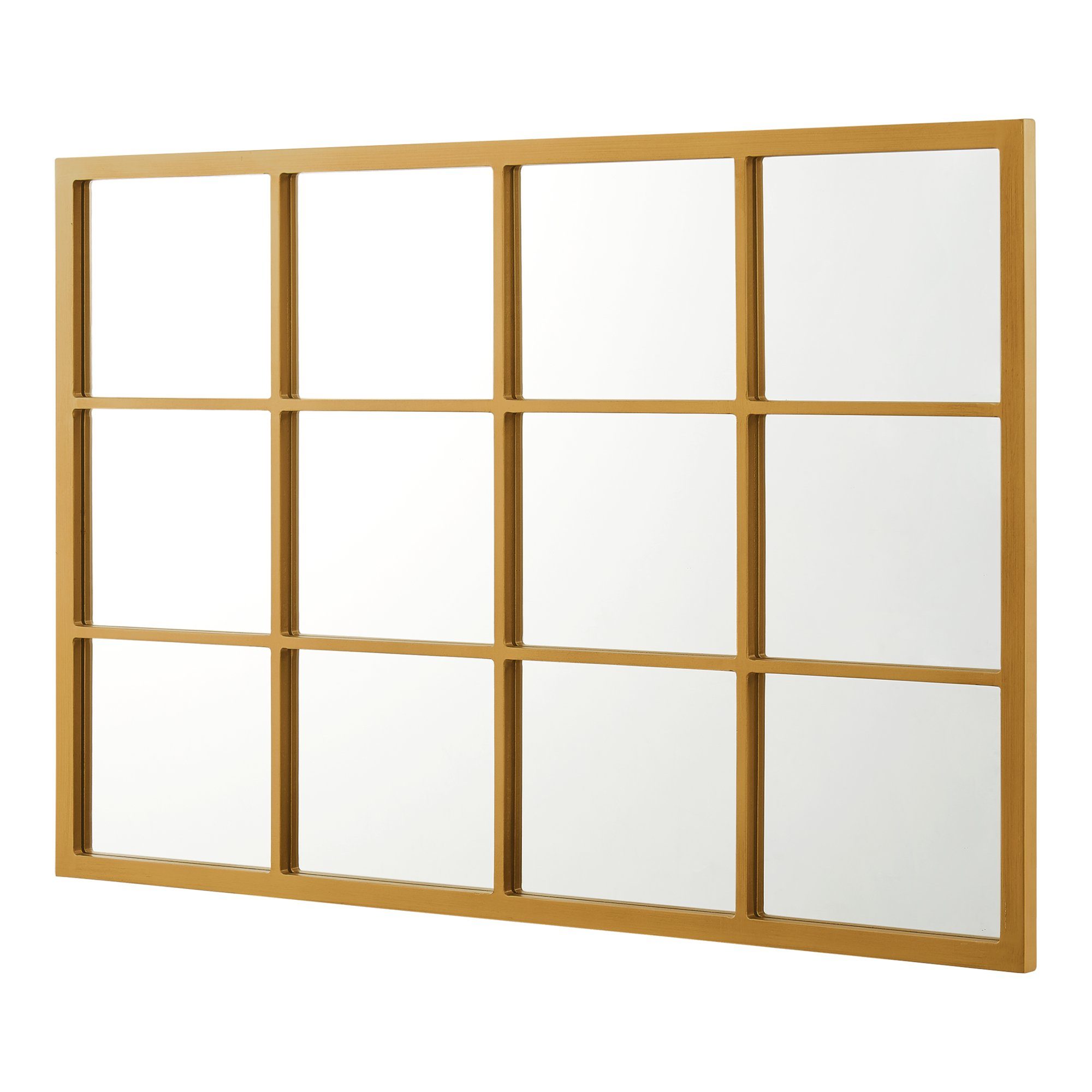 Rahmen Goldfarben »Cupello« Wandspiegel, 90x60cm Fensteroptik en.casa Gold