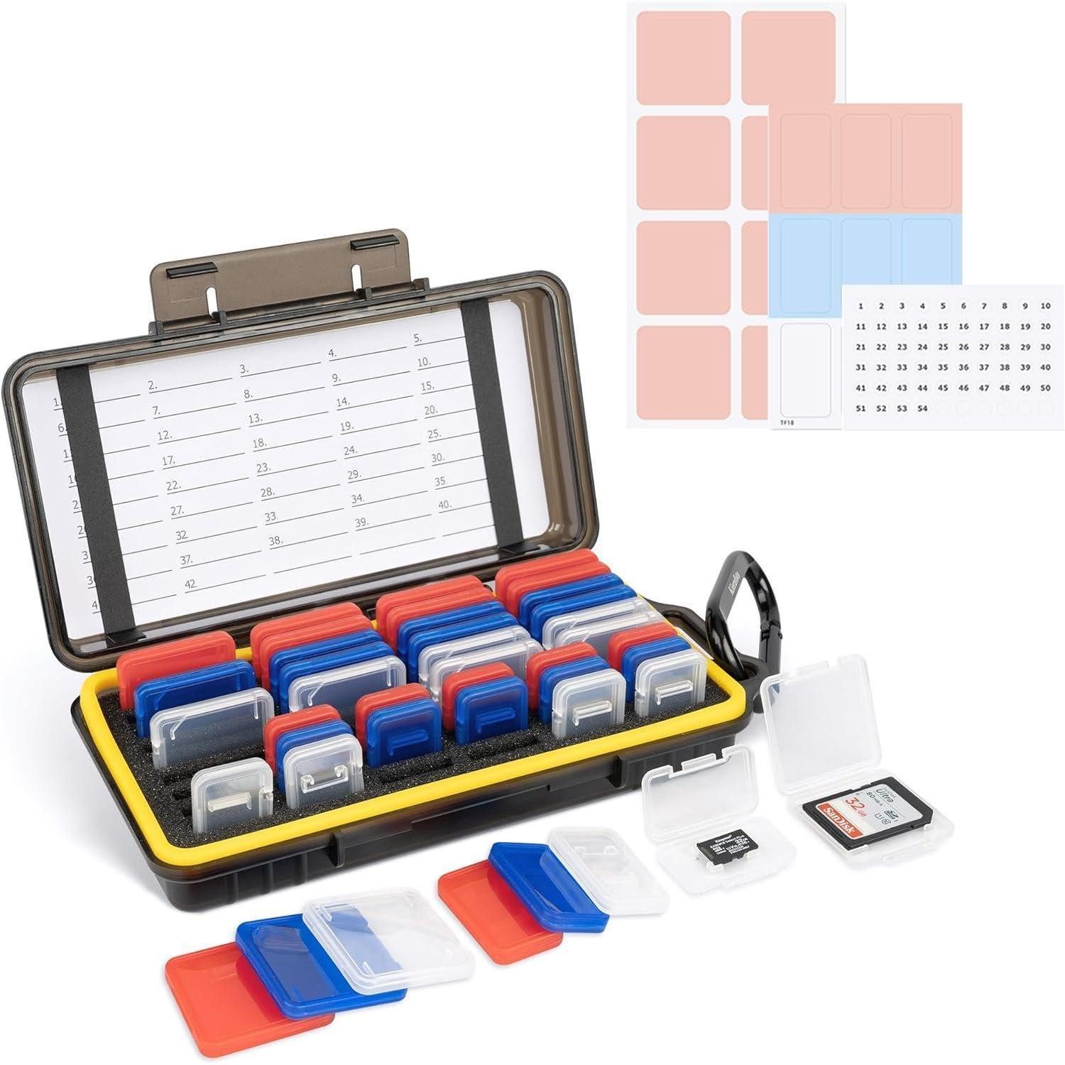 LuxusKollektion Kleinteilemagazin Speicherkartenetui 24SD + 18MicroSDtransparent