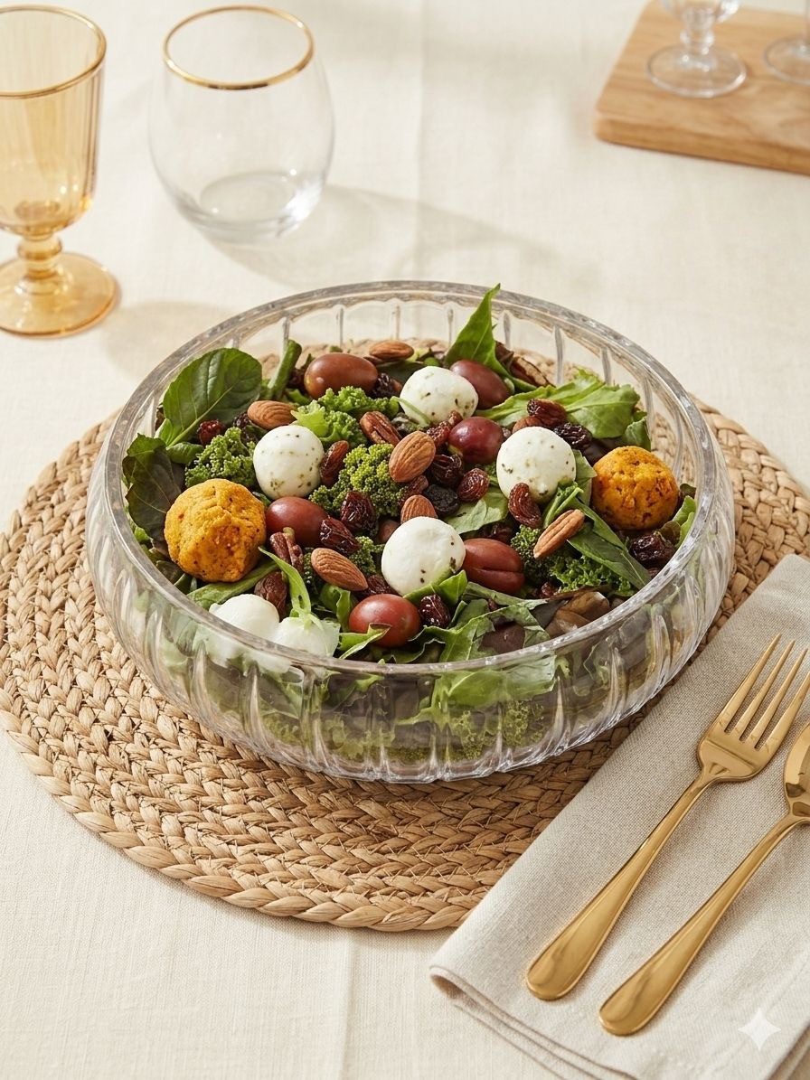 EKA Salatschüssel Glas Salat Bowl