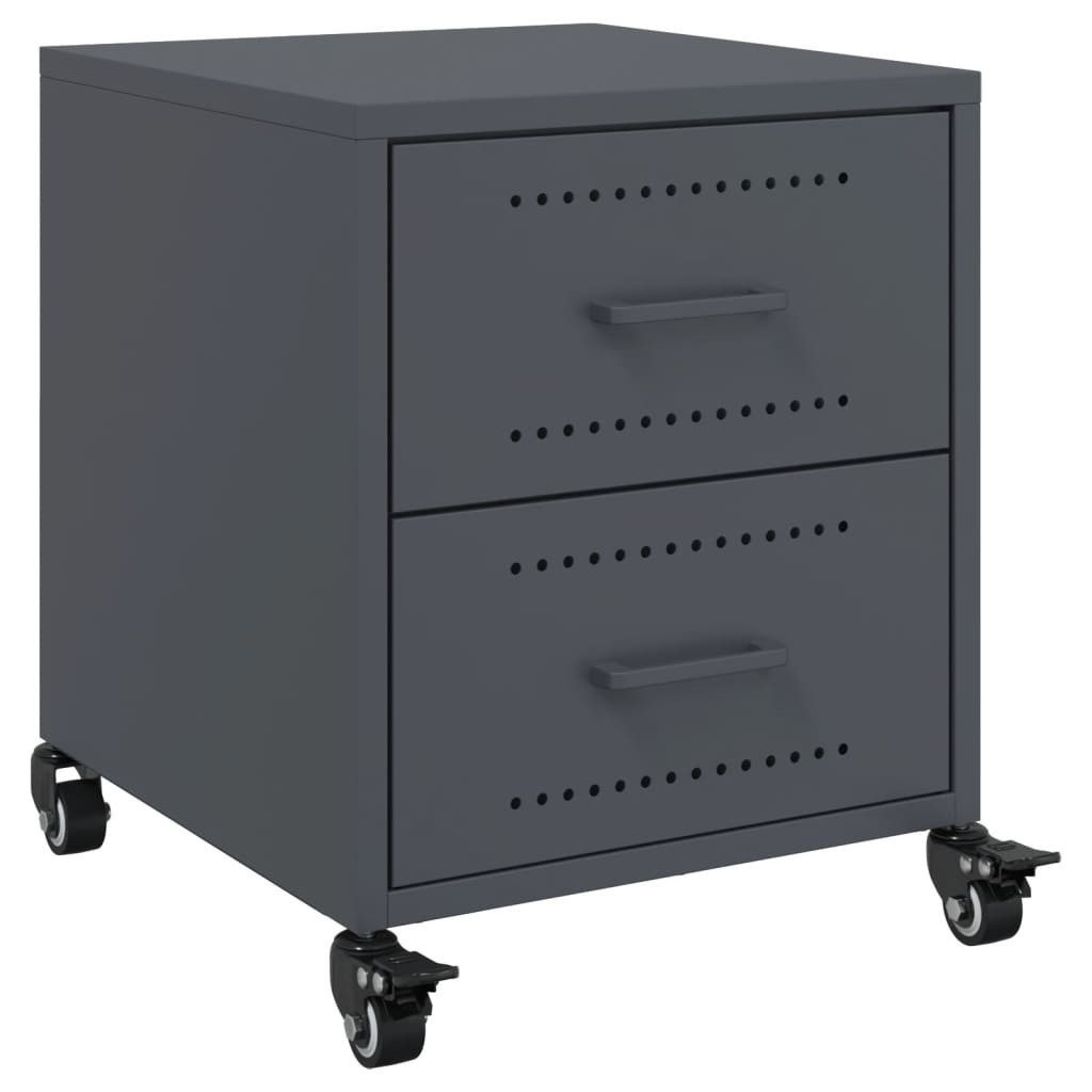 vidaXL Nachttisch Nachttisch Anthrazit 36x39x43,5 cm günstig online kaufen