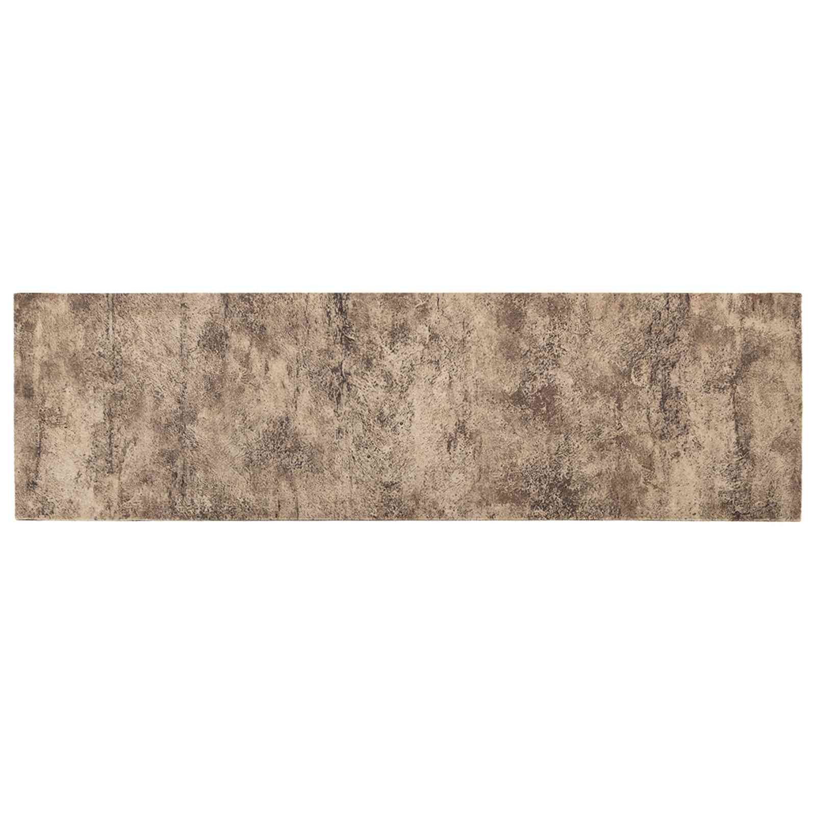 vidaXL Fußmatte Küchen Teppich Brauner Beton 150 x 45 cm 100% Polyamid Waschbar